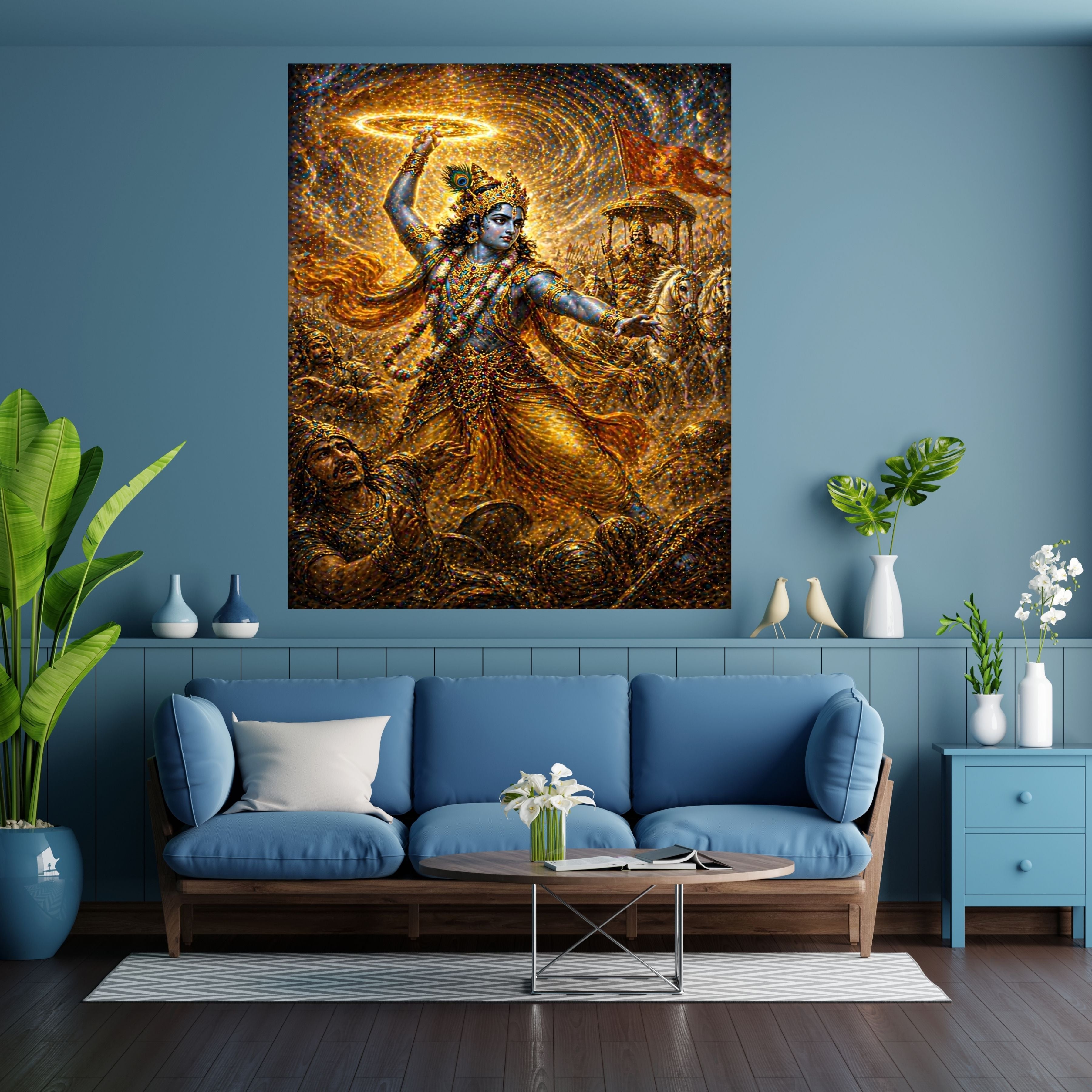 Commercial Use Lord Krishna Wall Art Bundle | Hindu Printable Decor | Commercial Use License Included | Spiritual Home Decor | Pooja Room Prints | Digital Download|sp75c