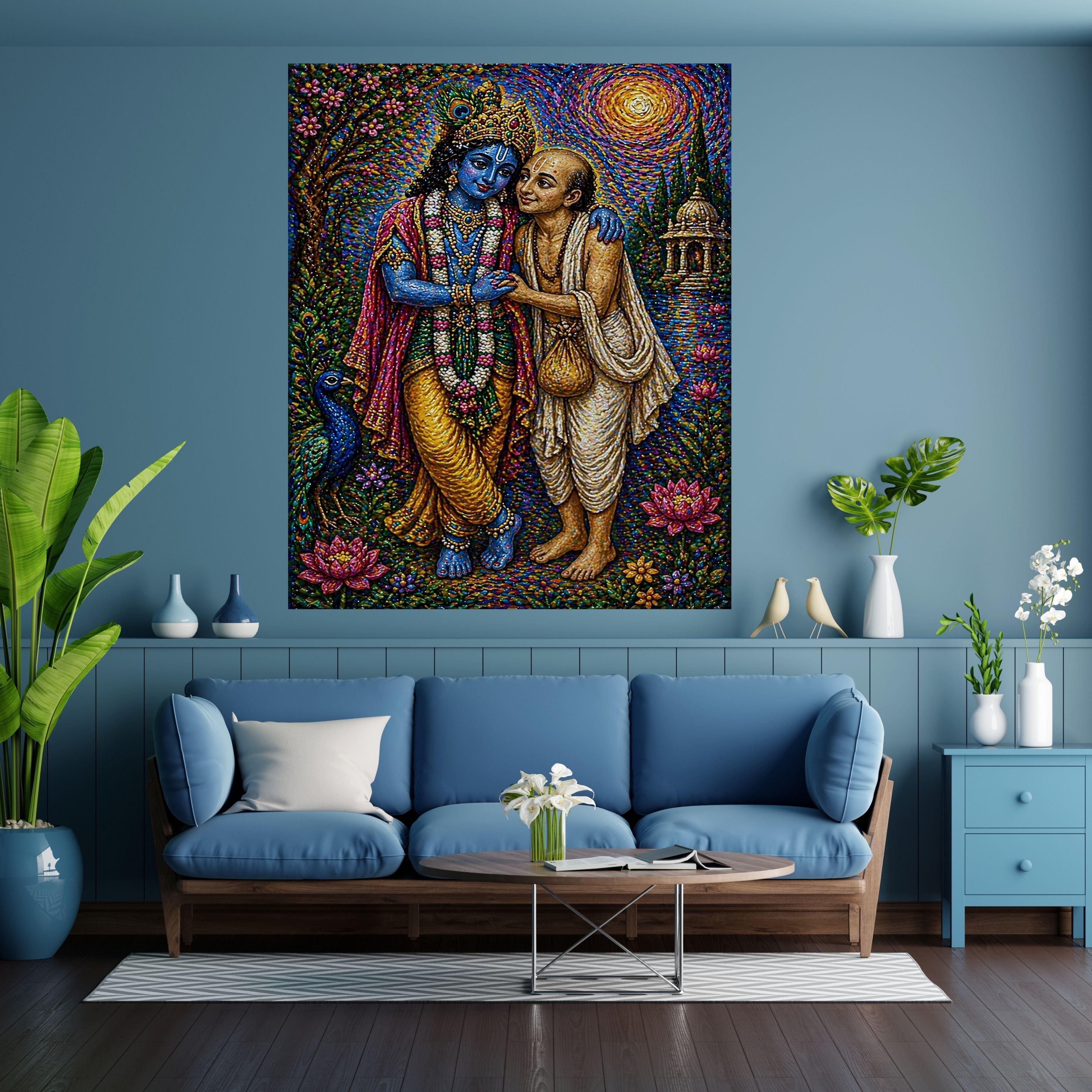 Lord Krishna Wall Art Printable, Krishna Digital Download, Hindu Wall Decor, Spiritual Home Decor, Pooja Room Art, Krishna Poster, Temple Artwork|sp53
