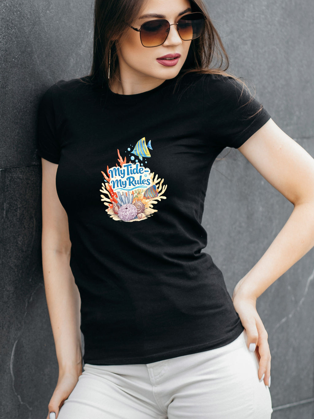 Under The Sea PNG, Ocean T-Shirt Design, Sea Life Graphic, Beach Lover Gift, Marine Life PNG, Coastal Aesthetic, Print On Demand Design, Digital Download|gr30-4
