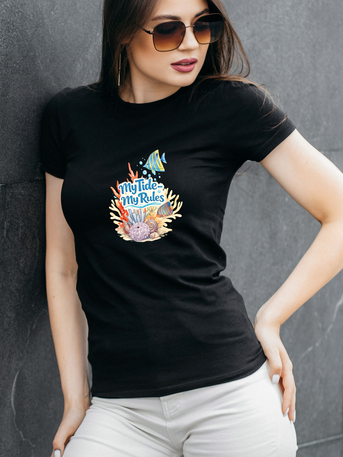 Under The Sea PNG, Ocean T-Shirt Design, Sea Life Graphic, Beach Lover Gift, Marine Life PNG, Coastal Aesthetic, Print On Demand Design, Digital Download|gr30-4