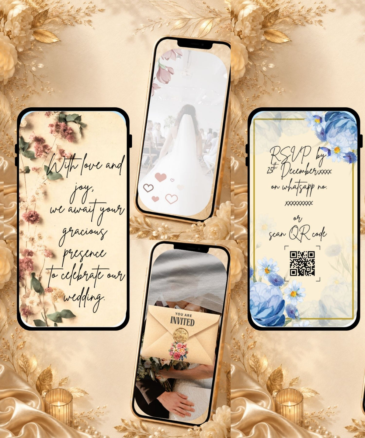 Church Wedding Invitation Video Template Canva | Envelope Opening Animated Invite | Christian Wedding | Personal Use
