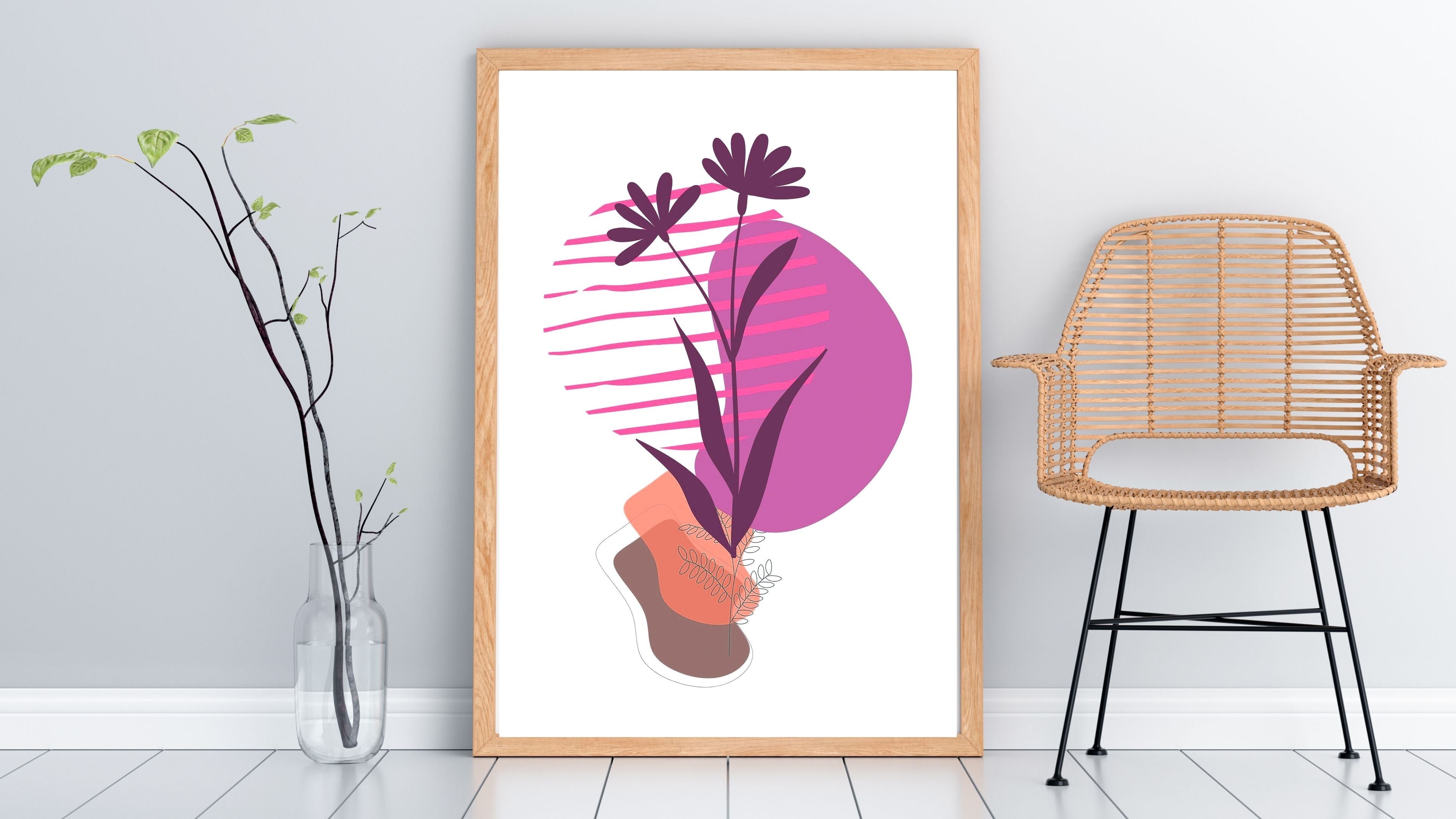 Modern boho Neutral Wall Art Printable | Luxury Minimalist Decor |modern boho wall decor| Printable Gallery Wall Set | Scandinavian Home Aesthetic|m49