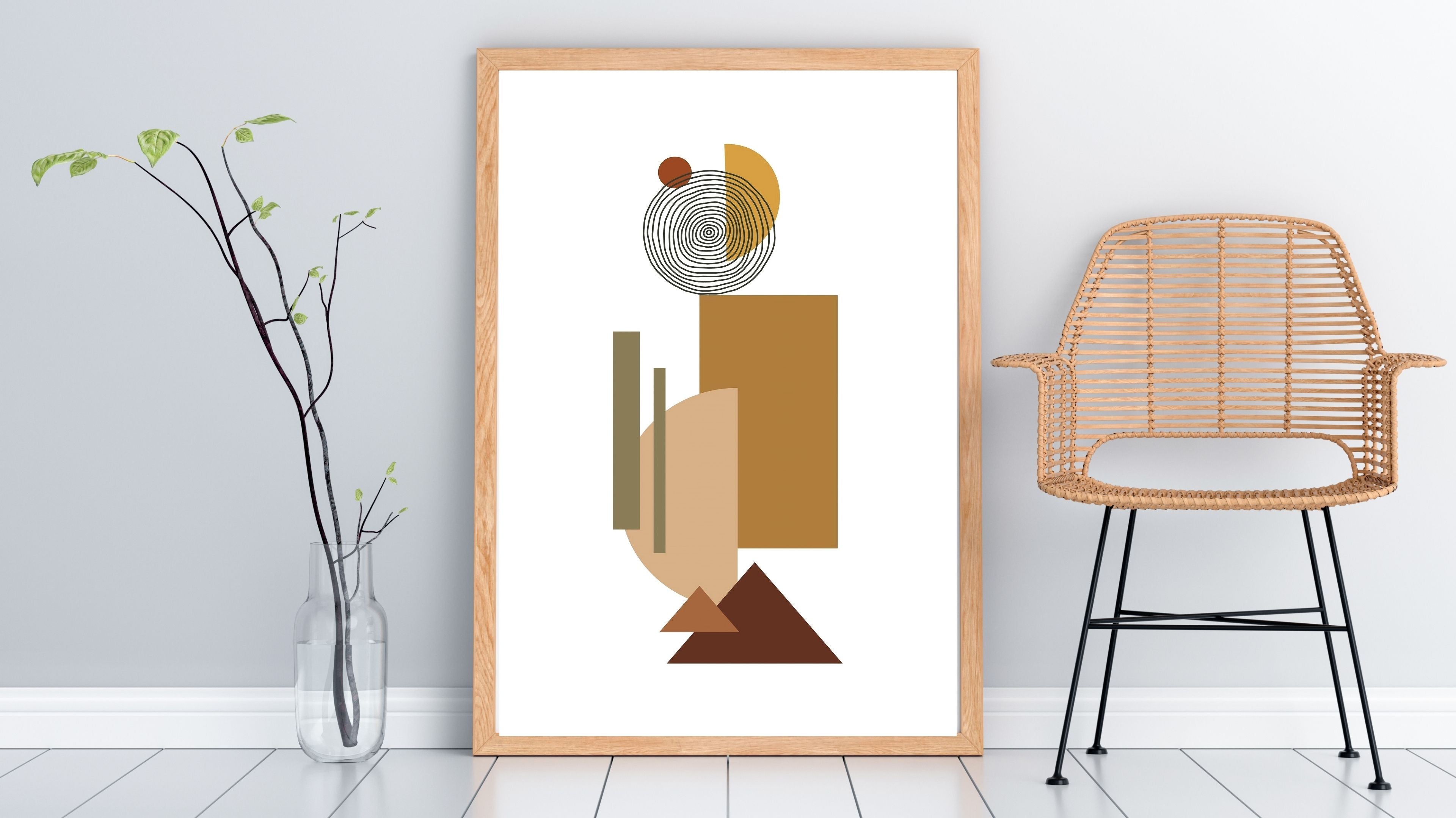 Modern boho Neutral Wall Art Printable | Luxury Minimalist Decor |modern boho wall decor| Printable Gallery Wall Set | Scandinavian Home Aesthetic|m54