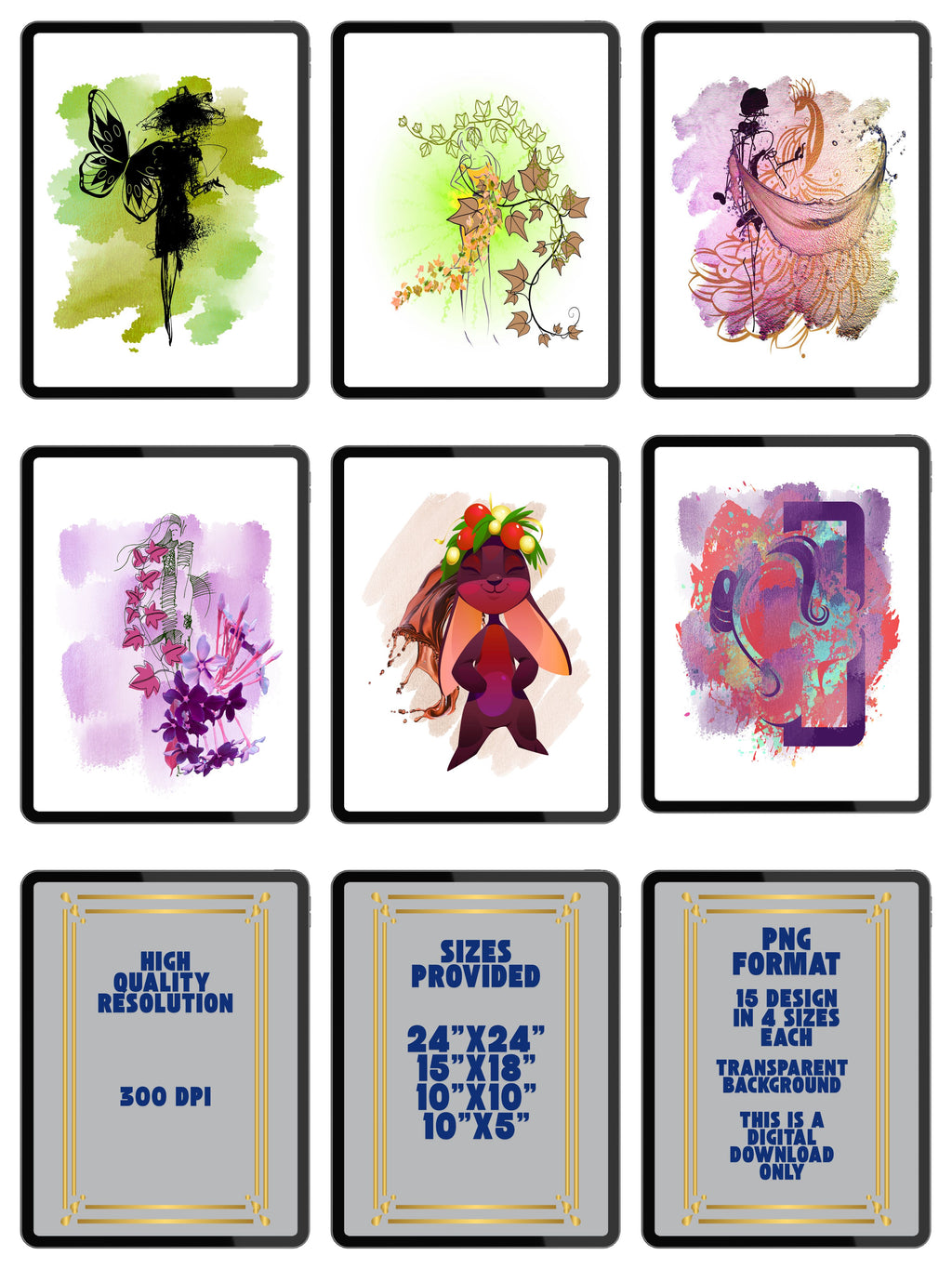 Modern PNG Design Bundle (Personal Use) | 15 Modern Graphic Designs | T-Shirt, Mug & Sublimation PNG Bundle | 4 Sizes Included | Instant Download|gr4