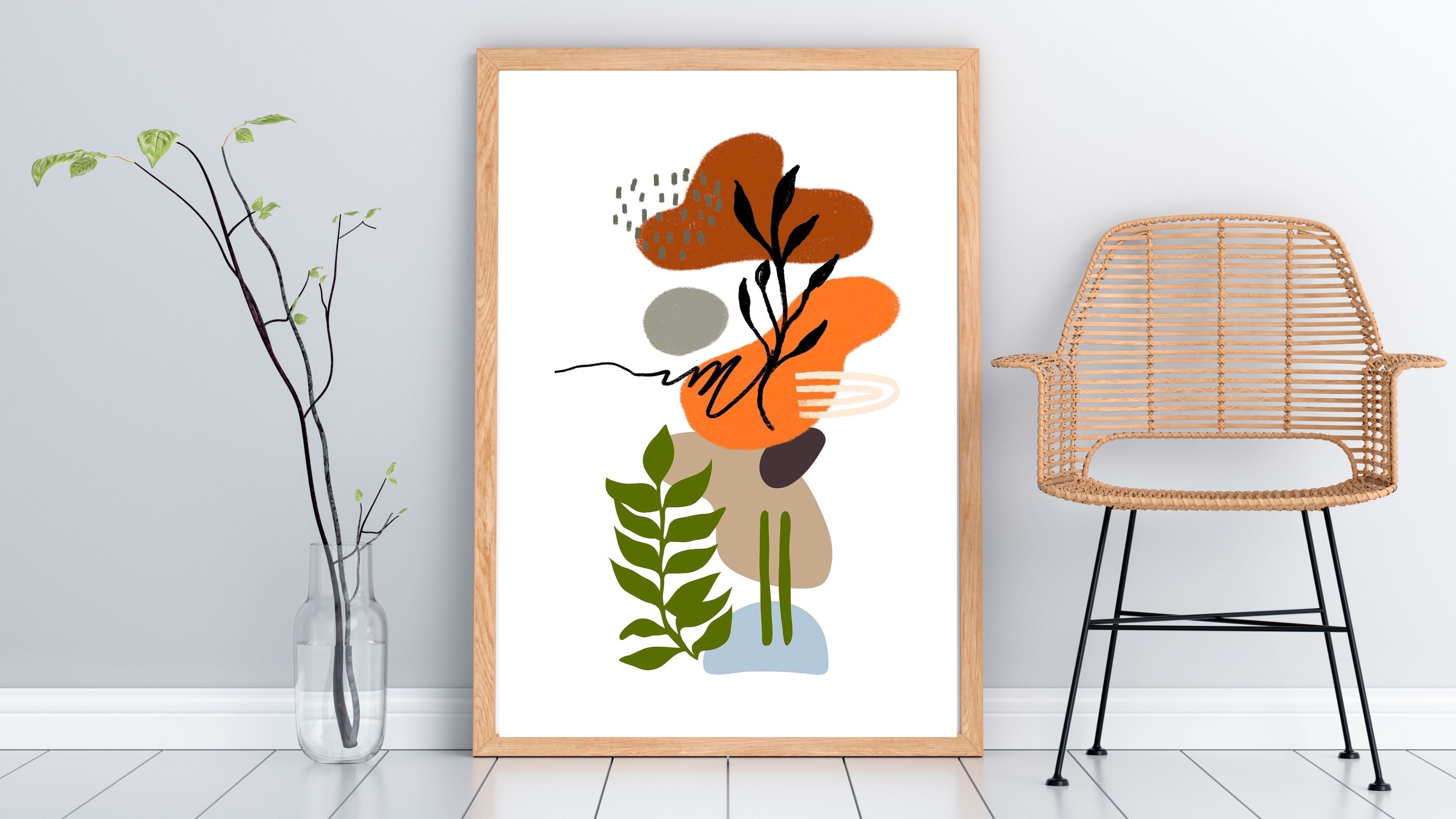 Modern boho Neutral Wall Art Printable | Luxury Minimalist Decor |modern boho wall decor| Printable Gallery Wall Set | Scandinavian Home Aesthetic|m55