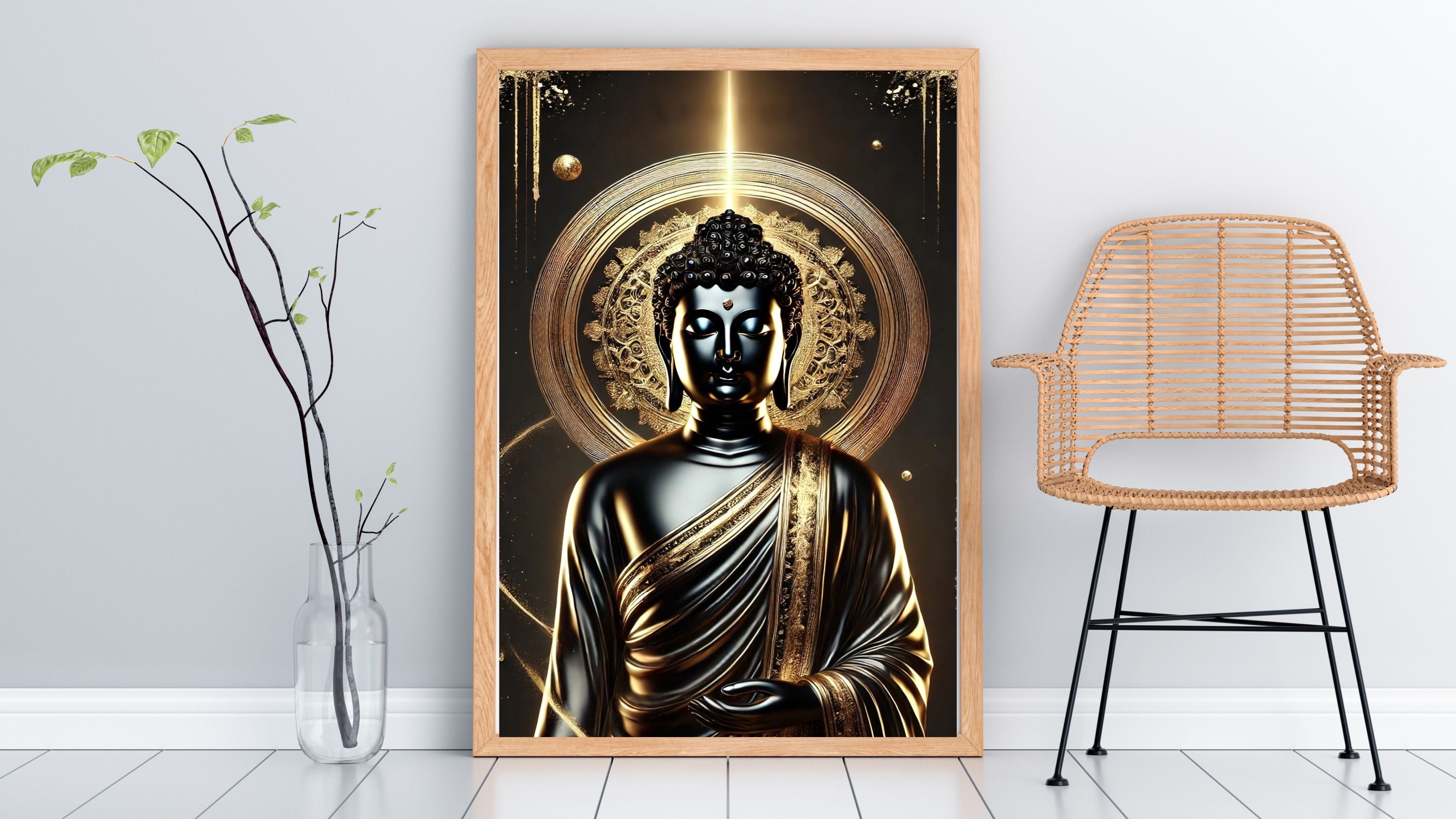 Commercial Use Lord Buddha Wall Art Printable | Zen Meditation Decor | Buddhist Wall Hanging | Spiritual Home Decor | Mindfulness Artwork | Instant Download|sp84c