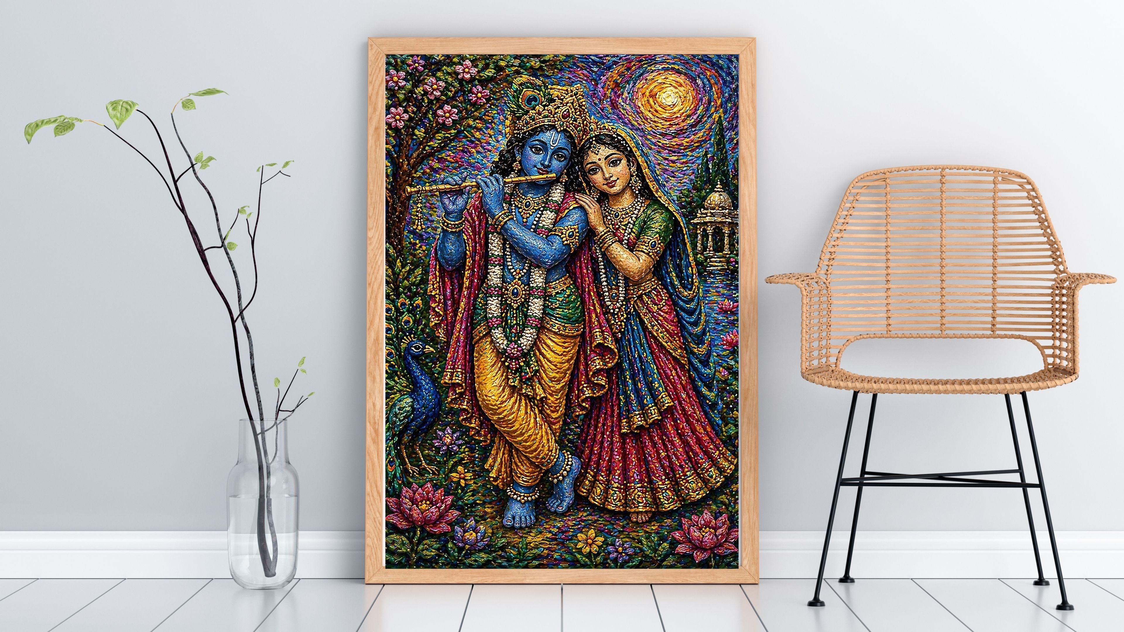 Commercial Use Lord Krishna Wall Art Bundle | Hindu Printable Decor | Commercial Use License Included | Spiritual Home Decor | Pooja Room Prints | Digital Download|sp51c