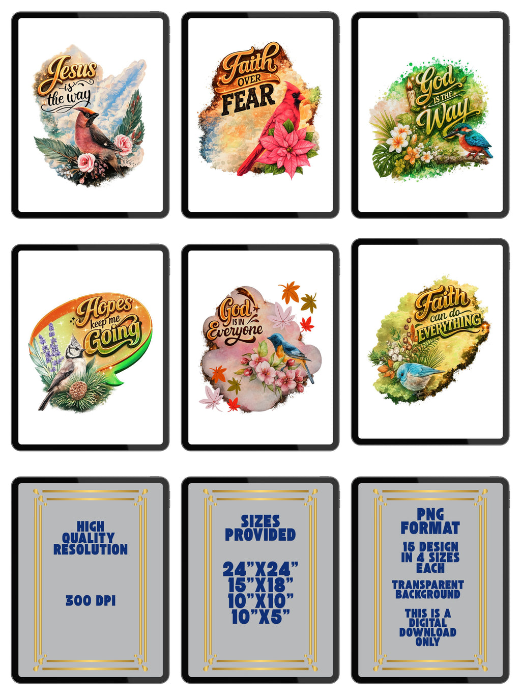 Modern PNG Design Bundle (Personal Use) | 15 Modern Graphic Designs | T-Shirt, Mug & Sublimation PNG Bundle | 4 Sizes Included | Instant Download|gr3
