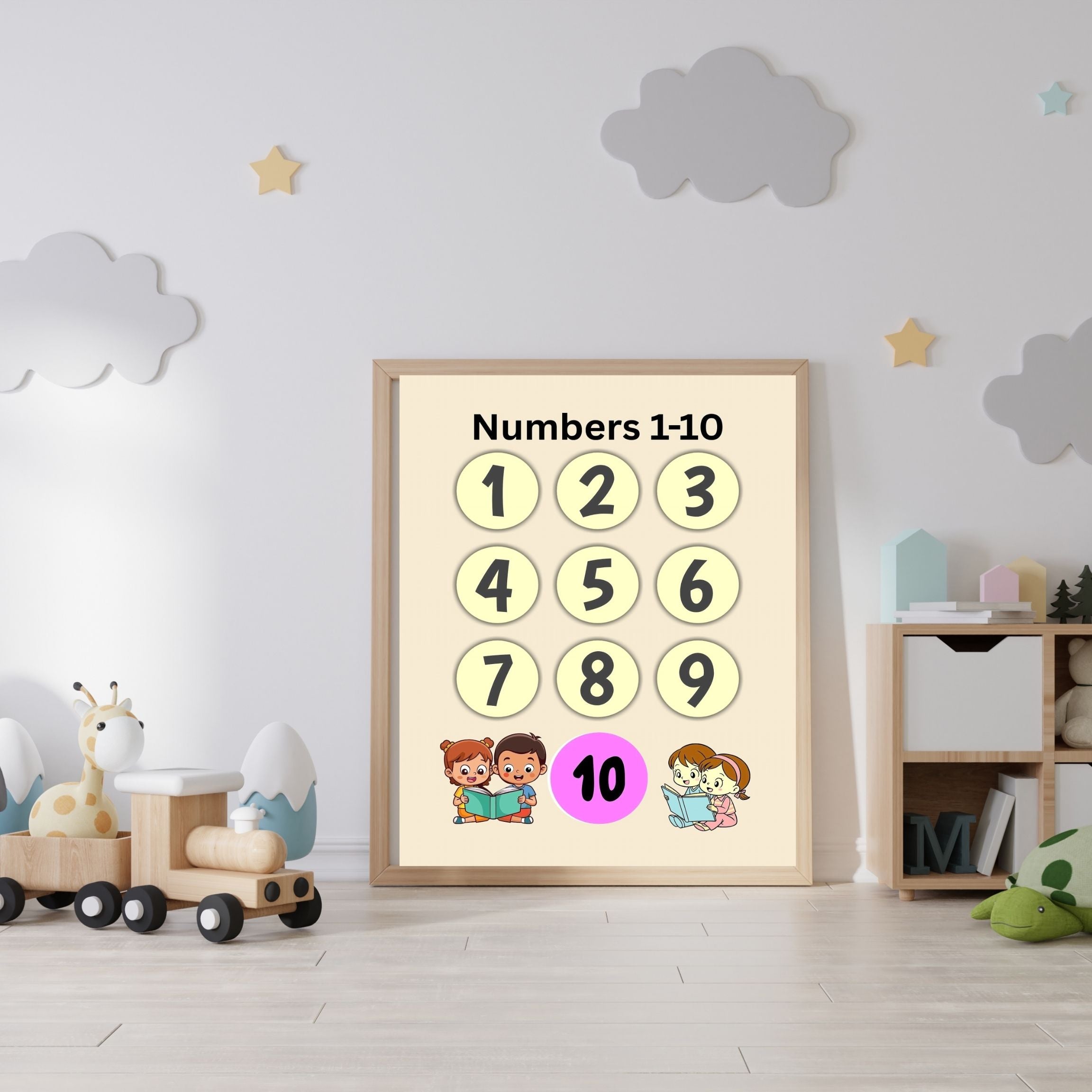 Number Wall Art for Kids 11+ sizes, Counting Poster Printable, Educational Nursery Decor, Preschool Learning Print, Math Wall Art, Digital Download|ke2-1