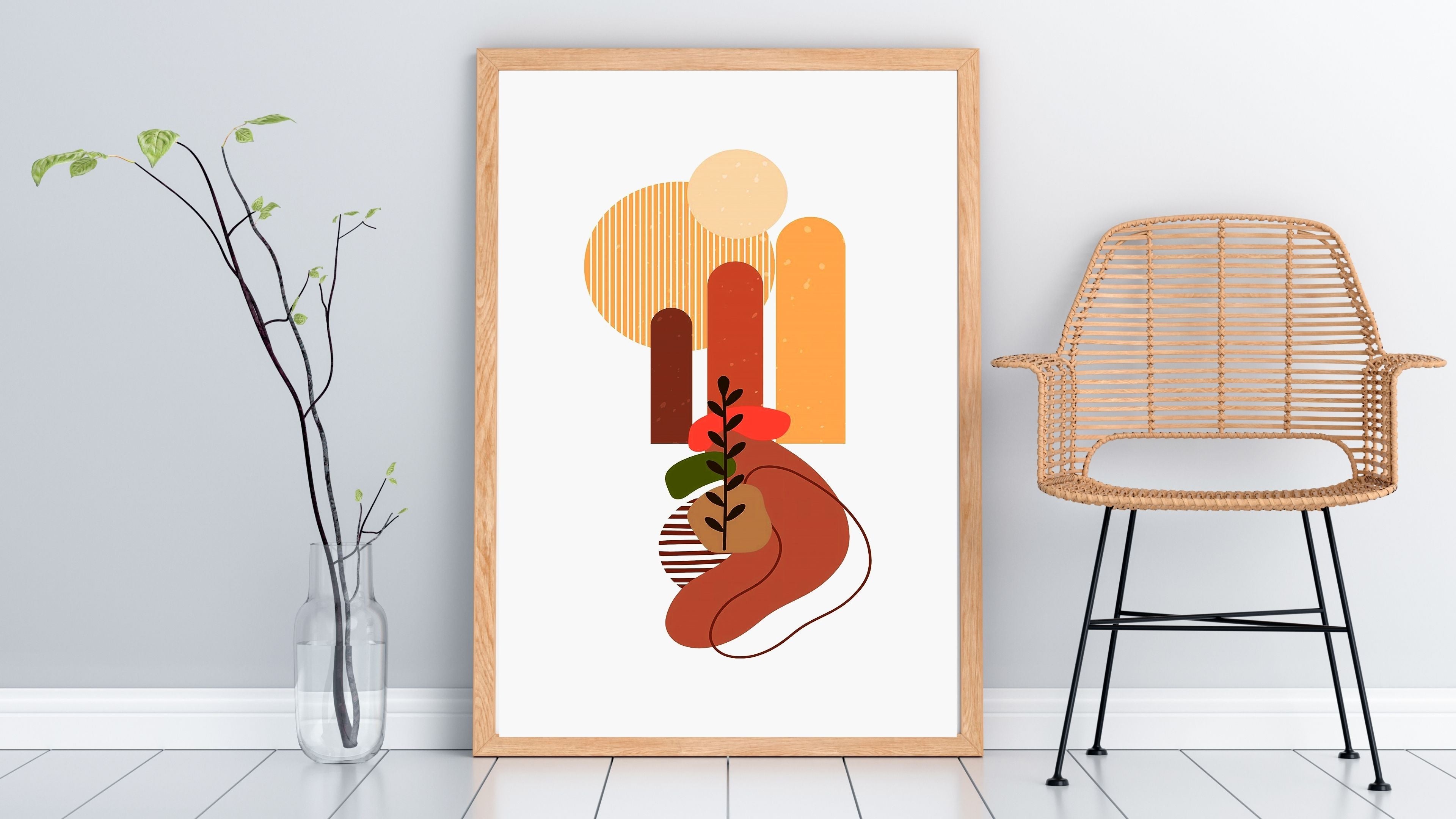 Modern boho Neutral Wall Art Printable | Luxury Minimalist Decor |modern boho wall decor| Printable Gallery Wall Set | Scandinavian Home Aesthetic|m53