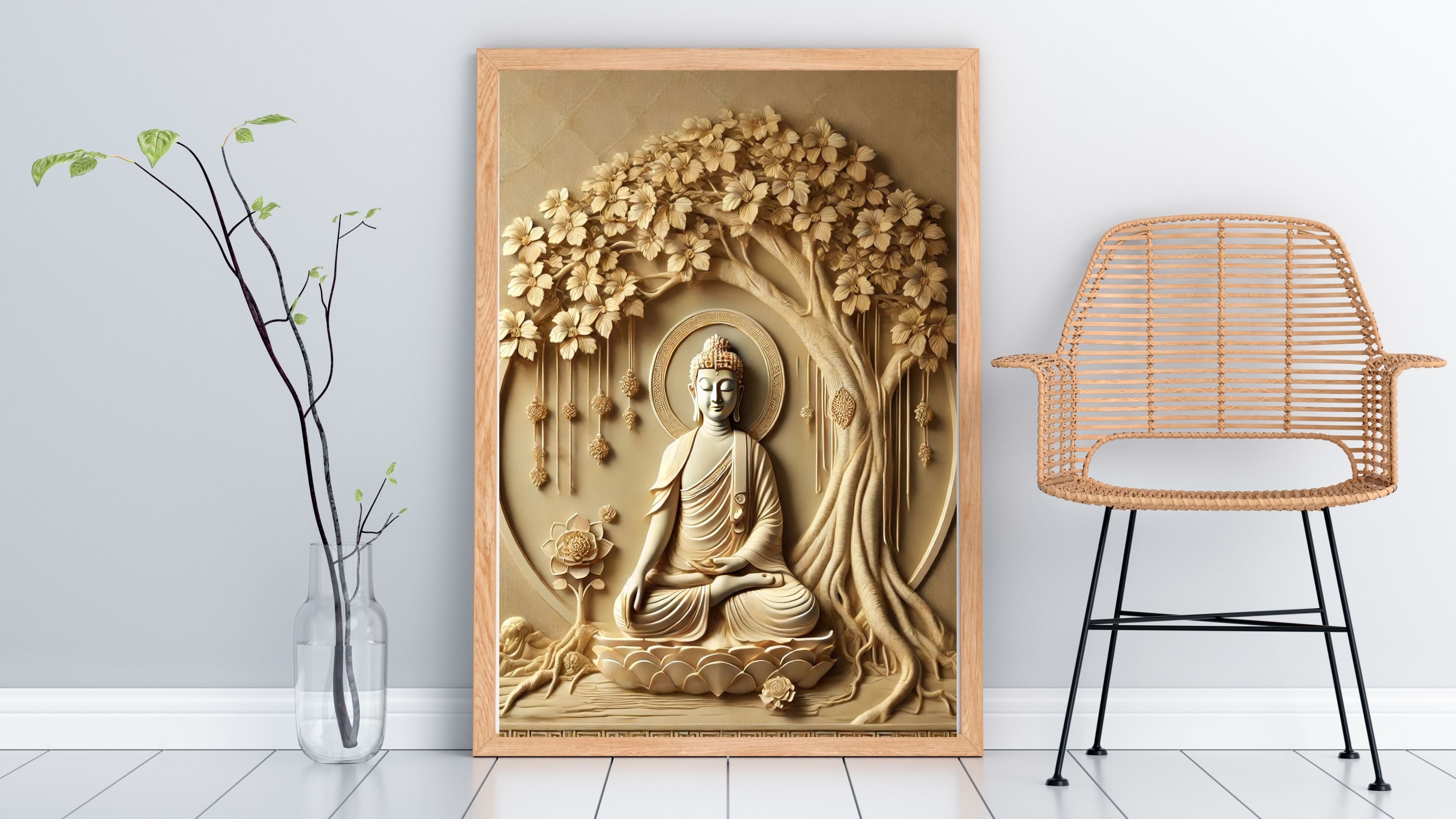 Commercial Use Lord Buddha Wall Art Printable | Zen Meditation Decor | Buddhist Wall Hanging | Spiritual Home Decor | Mindfulness Artwork | Instant Download|sp78c