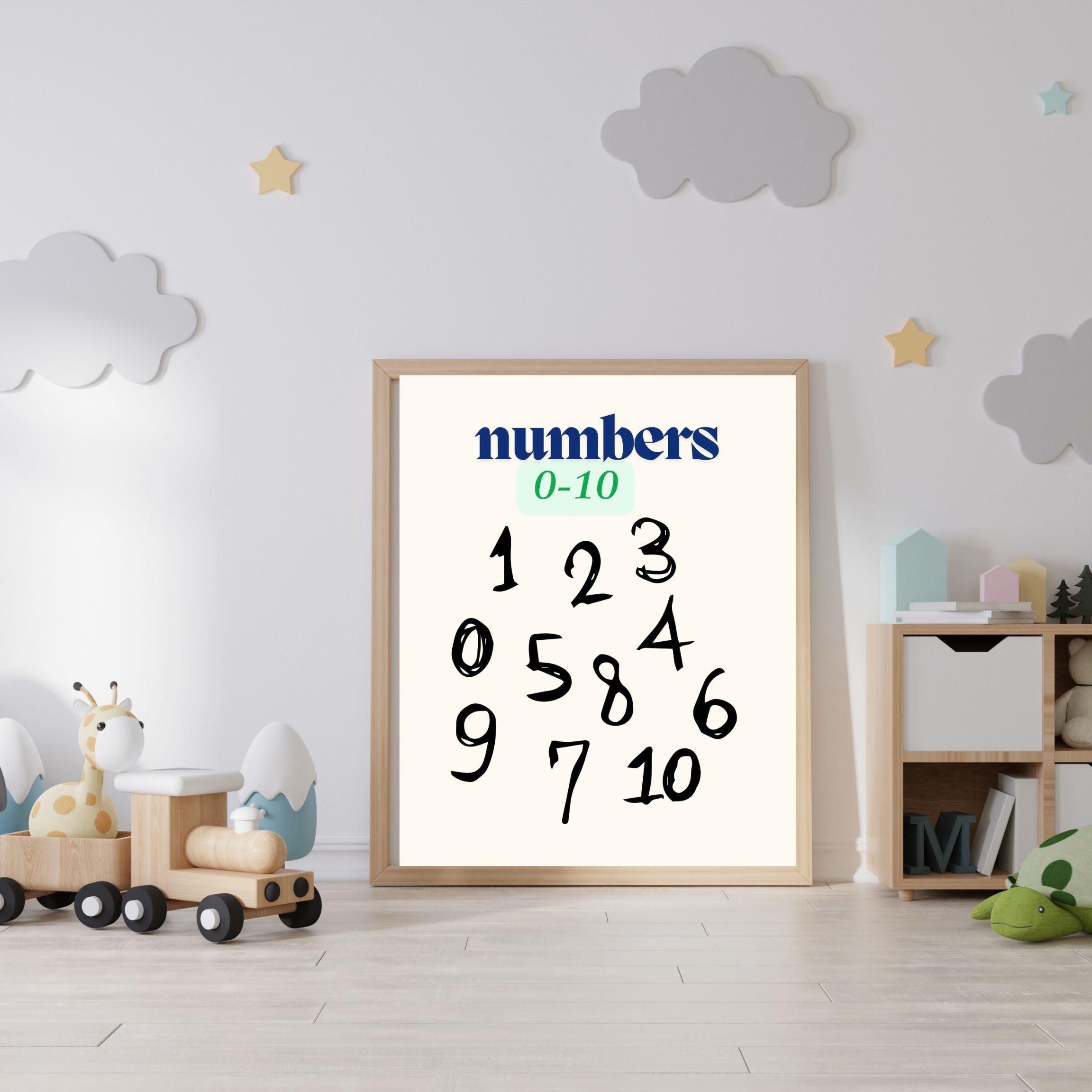 Number Wall Art for Kids 11+ sizes, Counting Poster Printable, Educational Nursery Decor, Preschool Learning Print, Math Wall Art, Digital Download|ke2-13