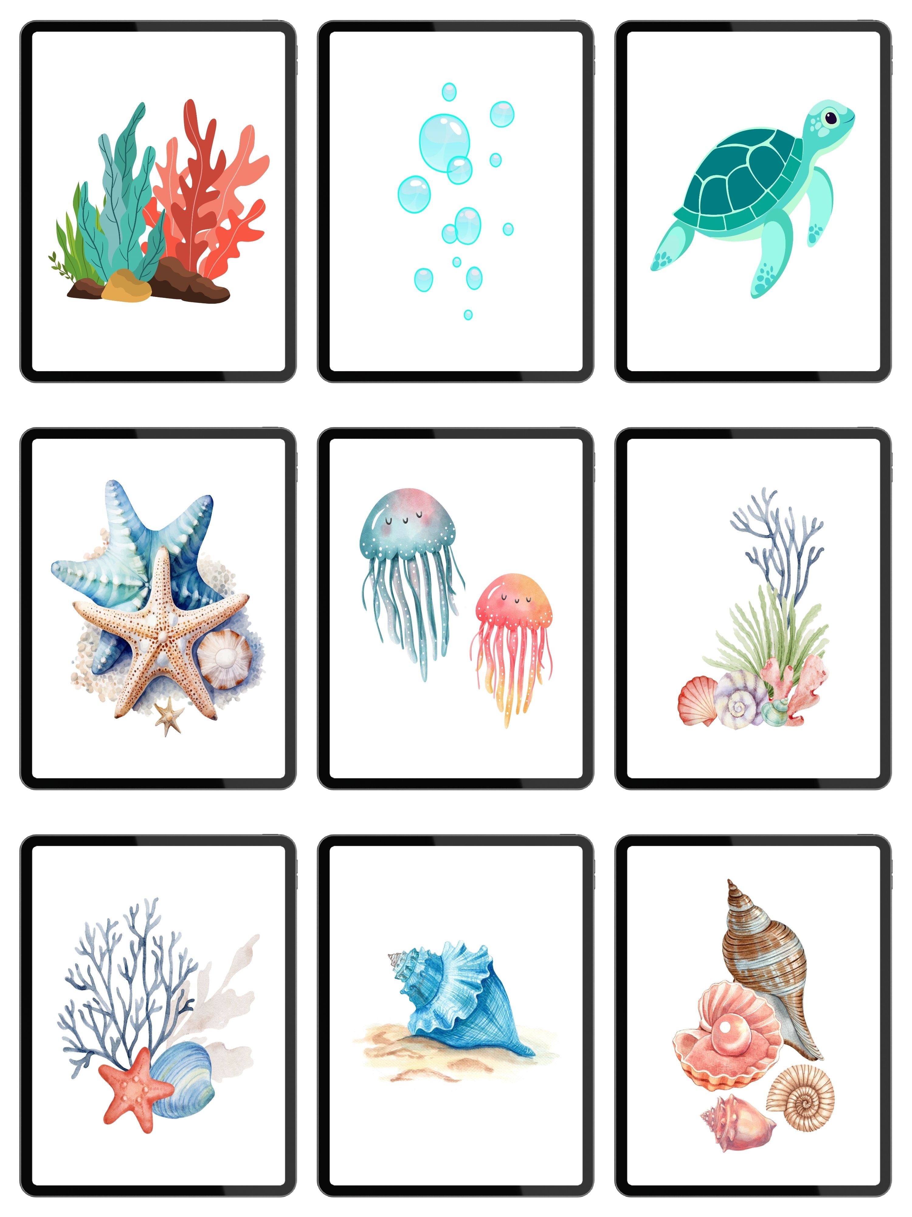 Commercial use Mermaid Clipart Bundle 60 files PNG, 20 Cute Mermaid Cliparts, Under The Sea Clipart, Kids Fantasy Ocean Art, Transparent PNG|ca1c
