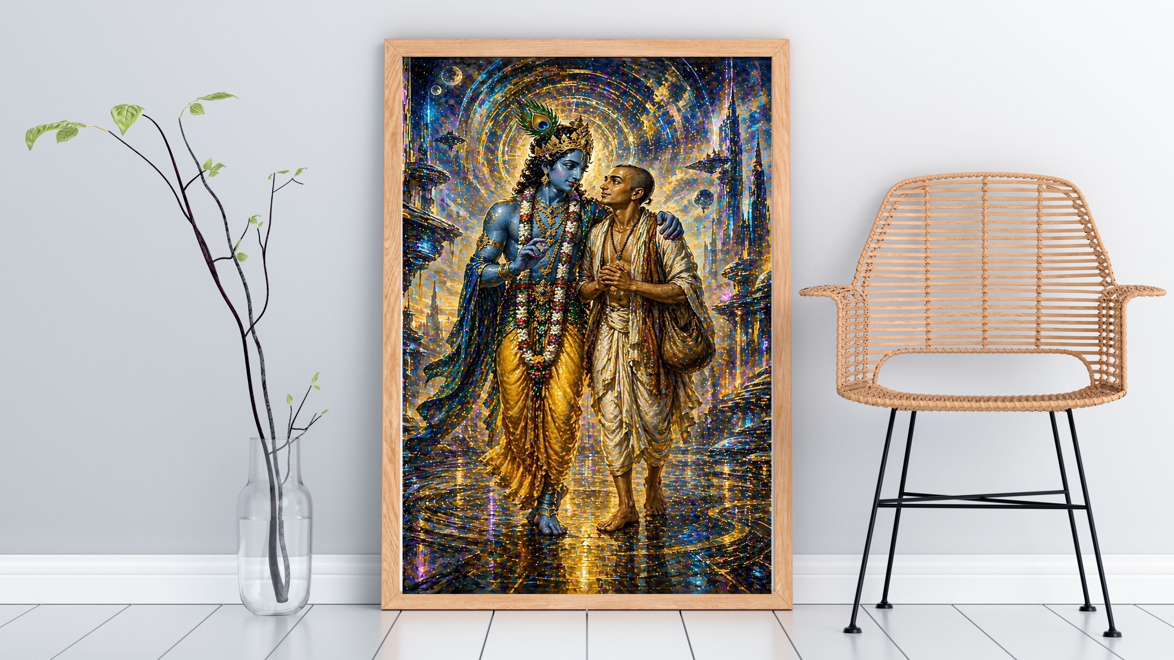 Commercial Use Lord Krishna Wall Art Bundle | Hindu Printable Decor | Commercial Use License Included | Spiritual Home Decor | Pooja Room Prints | Digital Download|sp70c