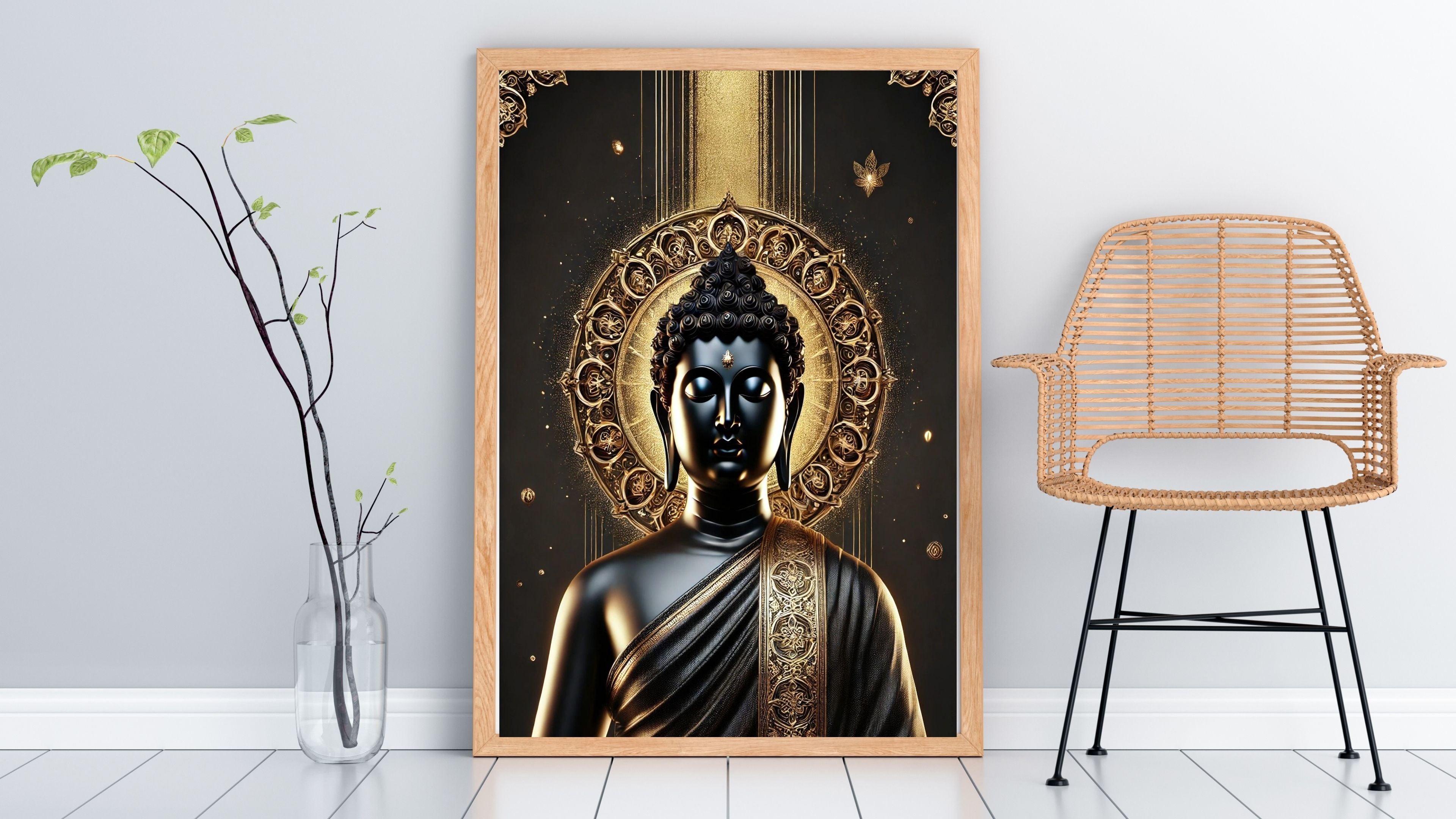 Commercial Use Lord Buddha Wall Art Printable | Zen Meditation Decor | Buddhist Wall Hanging | Spiritual Home Decor | Mindfulness Artwork | Instant Download|sp83c