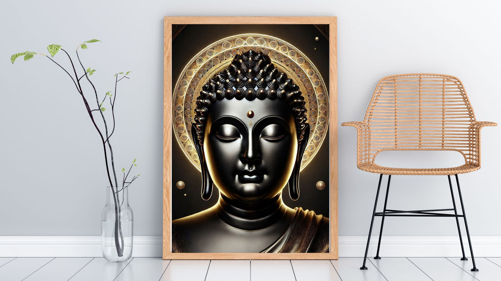 Lord Buddha Printable Wall Art, Zen Buddha Poster, Meditation Room Decor, Buddhist Wall Hanging, Spiritual Digital Download, Peaceful Home Decor|sp85