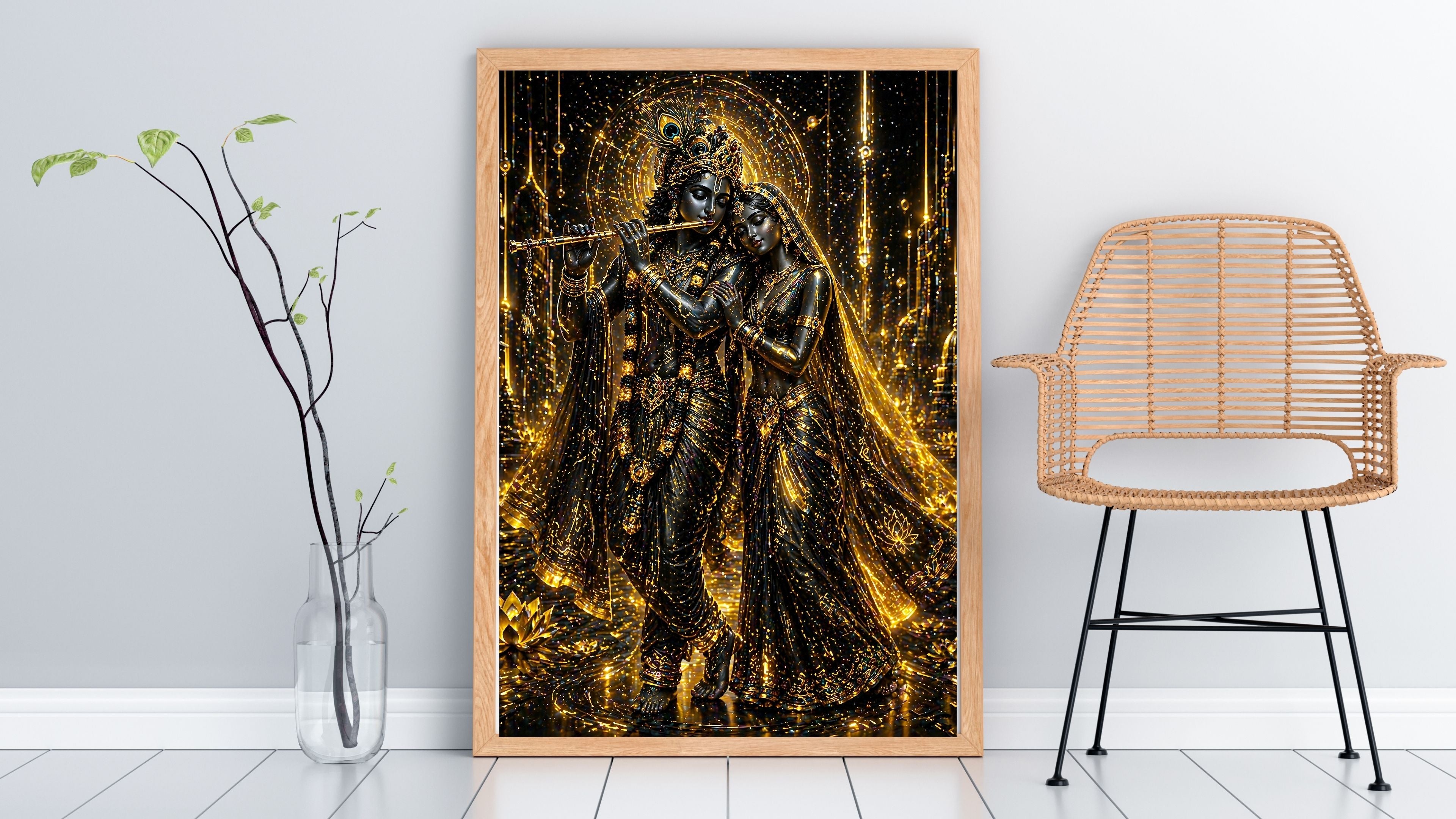 Commercial Use Lord Krishna Wall Art Bundle | Hindu Printable Decor | Commercial Use License Included | Spiritual Home Decor | Pooja Room Prints | Digital Download|sp56c