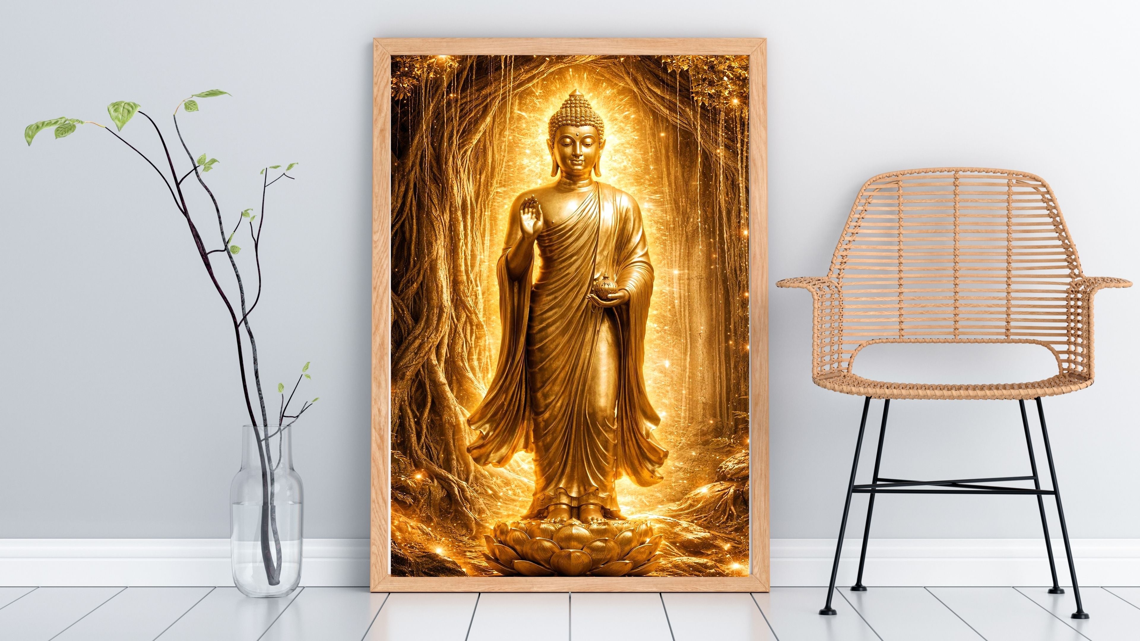 Commercial Use Lord Buddha Wall Art Printable | Zen Meditation Decor | Buddhist Wall Hanging | Spiritual Home Decor | Mindfulness Artwork | Instant Download|sp79c