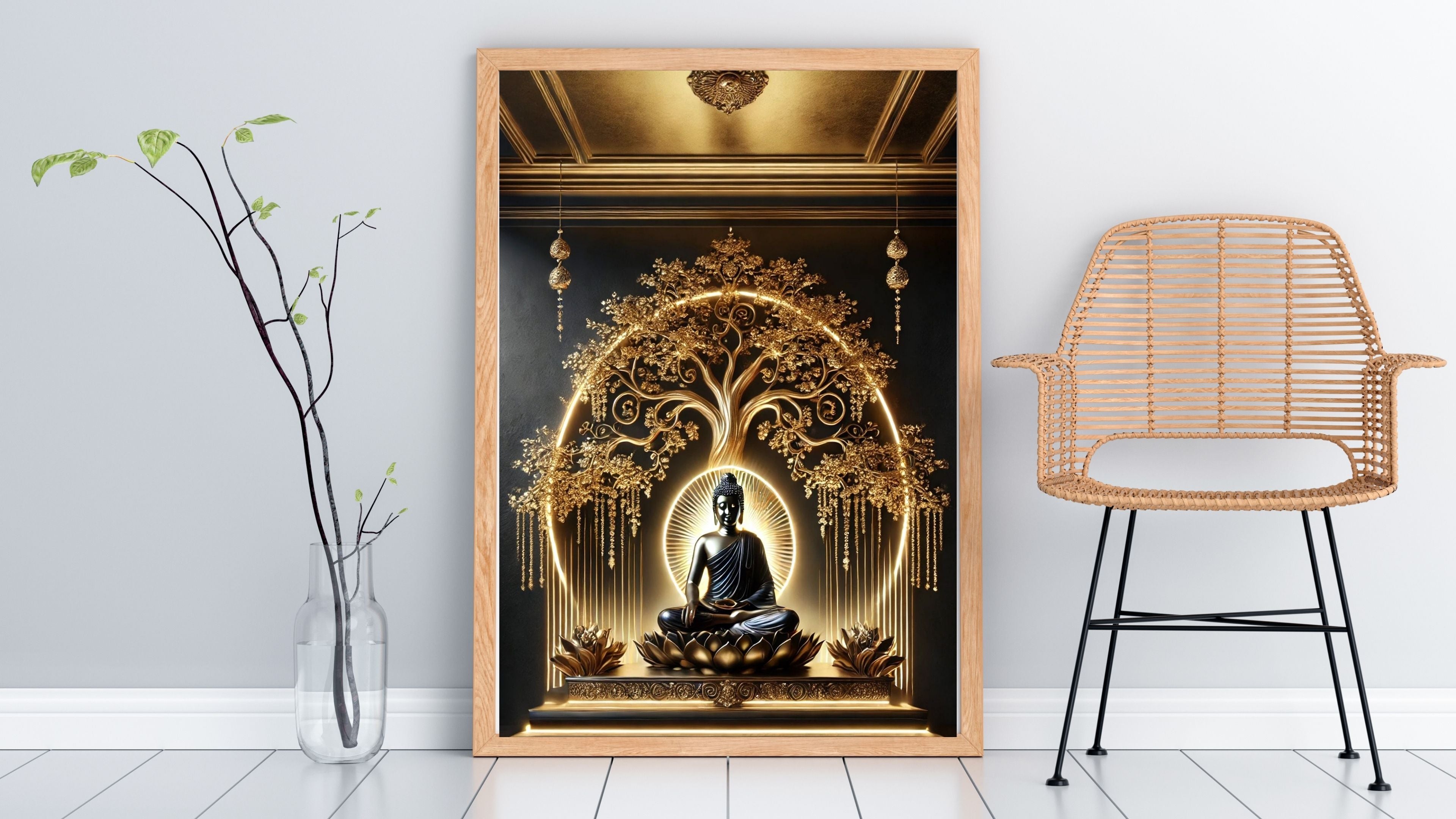Lord Buddha Printable Wall Art, Zen Buddha Poster, Meditation Room Decor, Buddhist Wall Hanging, Spiritual Digital Download, Peaceful Home Decor|sp81