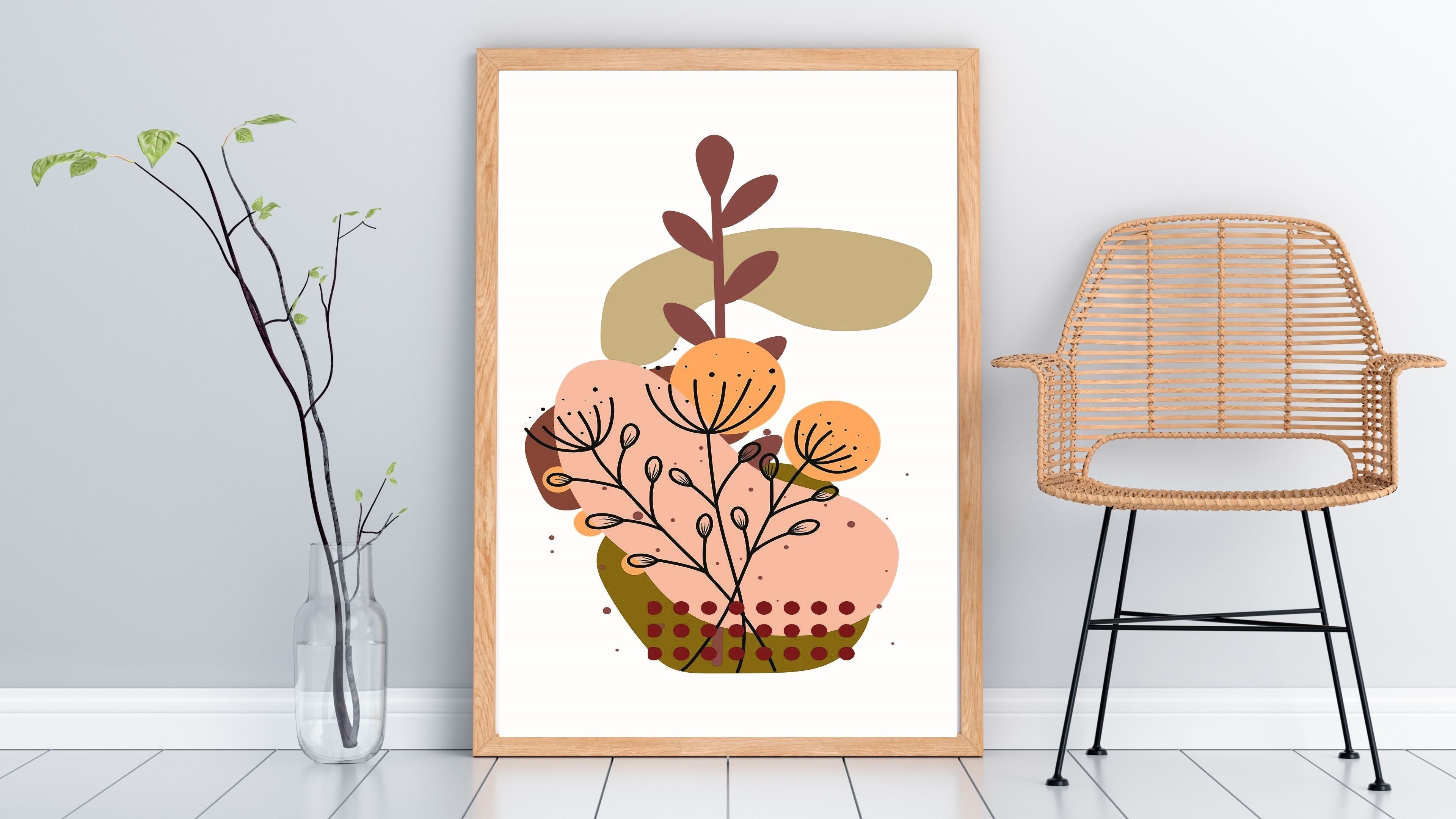 Modern Neutral Wall Art Printable | Luxury Minimalist Decor |modern boho wall decor| Printable Gallery Wall Set | Scandinavian Home Aesthetic|m52