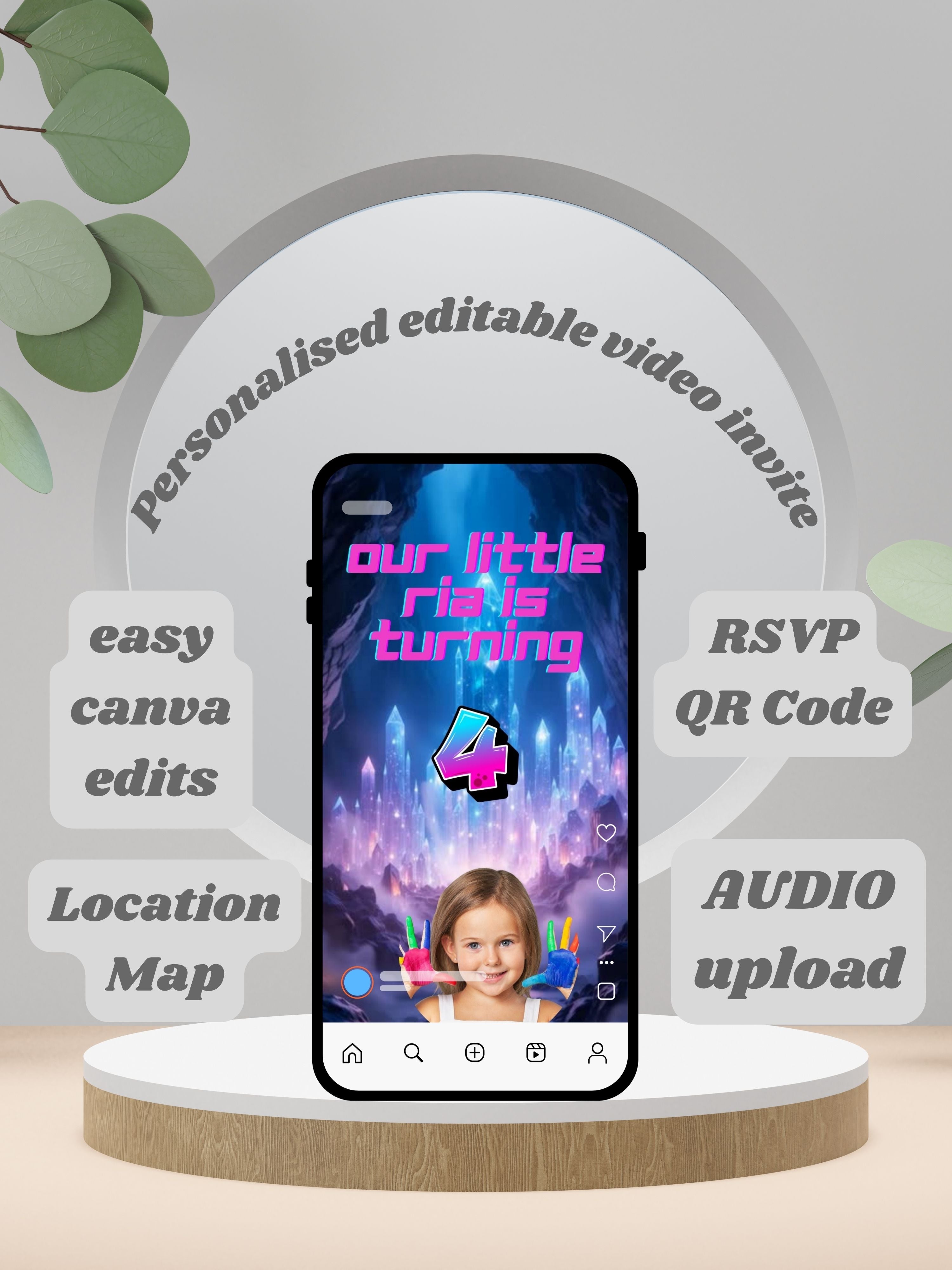 commercial use TOY RIDE Birthday Invitation Video | Editable Canva pro Template | Kids Party Invite | ki47c