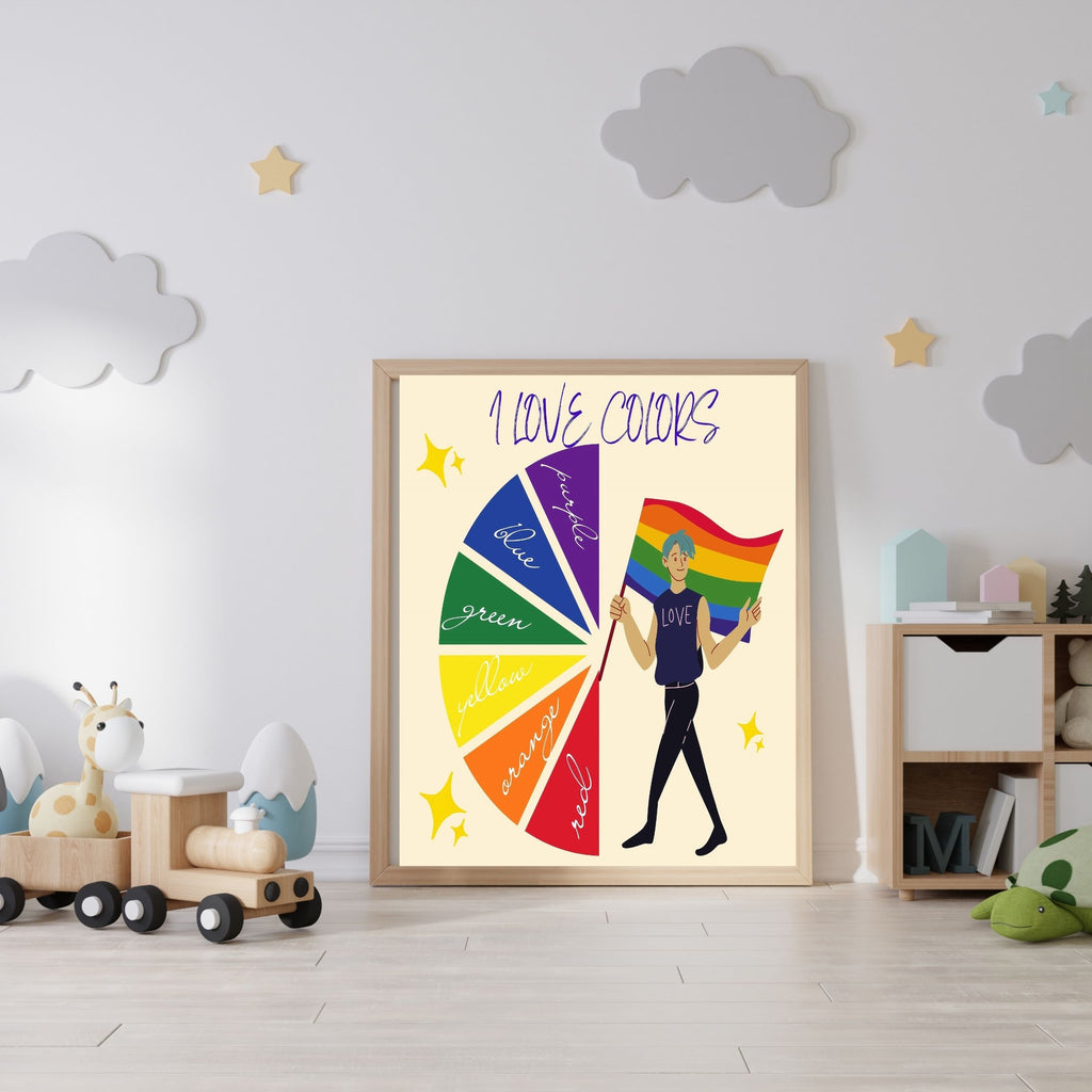 Kids Color Concepts Poster, Printable Preschool Wall Art