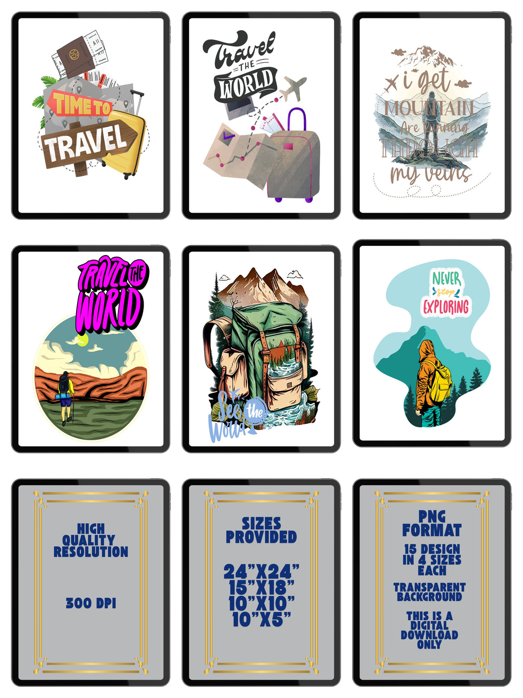 Modern PNG Design Bundle (Personal Use) | 15 Modern Graphic Designs | T-Shirt, Mug & Sublimation PNG Bundle | 4 Sizes Included | Instant Download|gr25