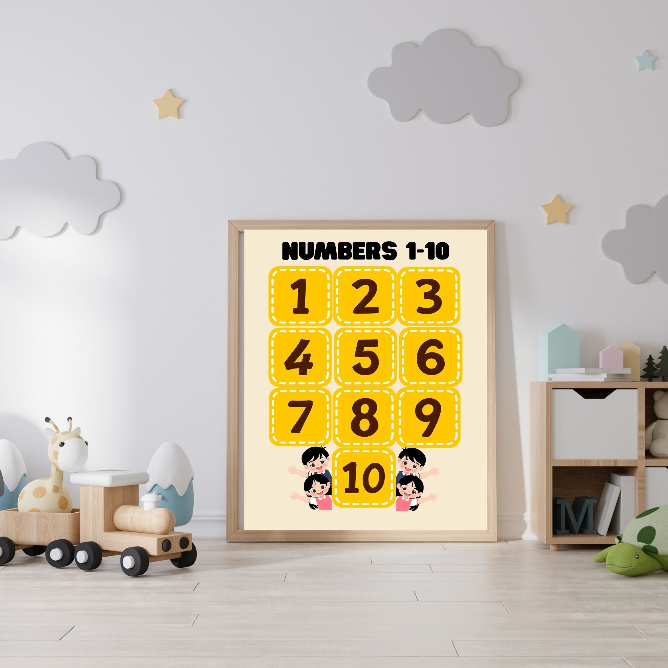 Number Wall Art for Kids 11+ sizes, Counting Poster Printable, Educational Nursery Decor, Preschool Learning Print, Math Wall Art, Digital Download|ke2-11