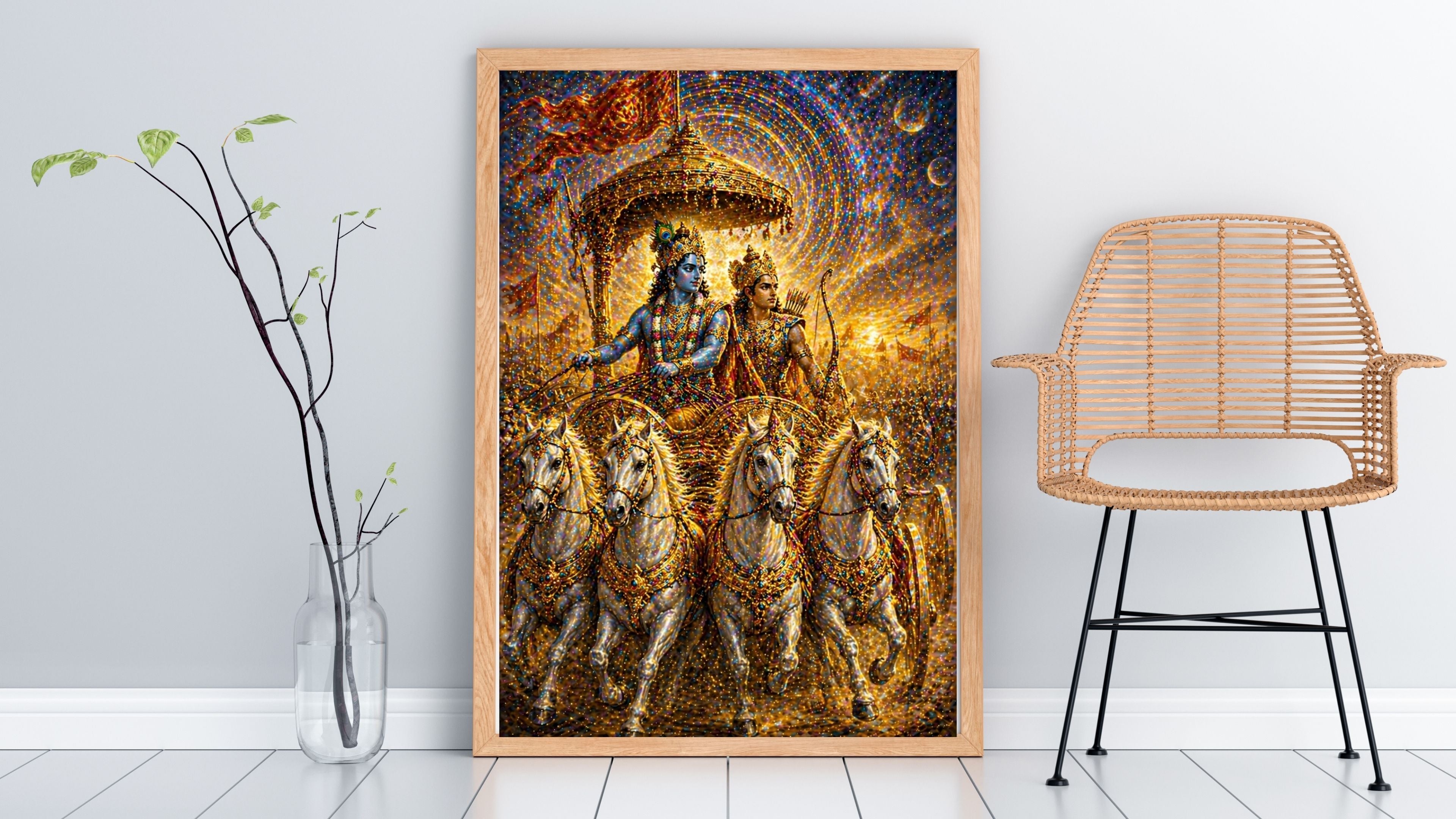 Commercial Use Lord Krishna Wall Art Bundle | Hindu Printable Decor | Commercial Use License Included | Spiritual Home Decor | Pooja Room Prints | Digital Download|sp74c