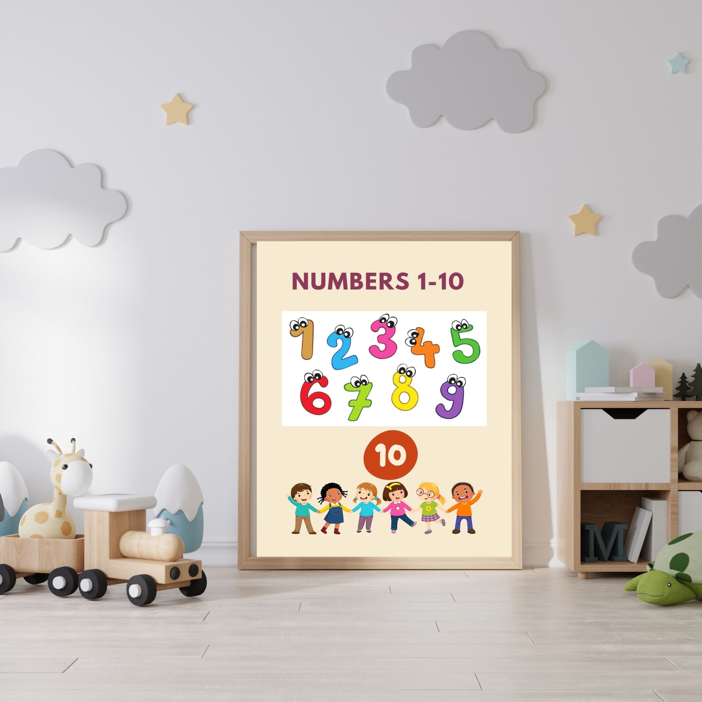 Number Wall Art for Kids 11+ sizes, Counting Poster Printable, Educational Nursery Decor, Preschool Learning Print, Math Wall Art, Digital Download|ke2-12