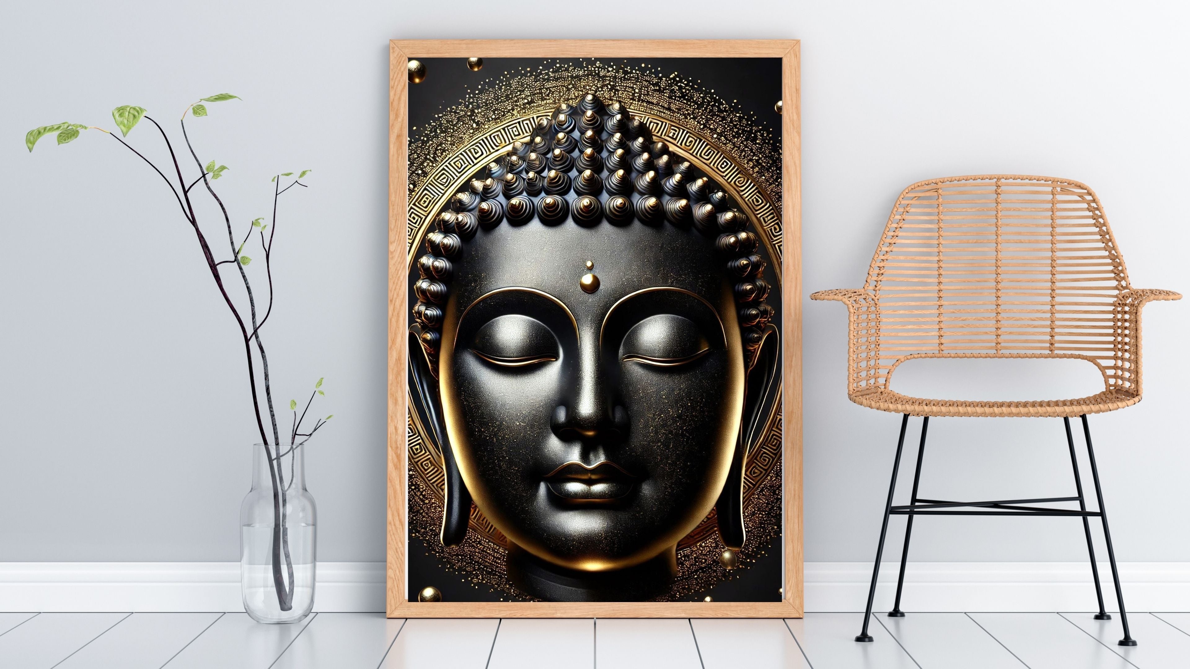 Lord Buddha Printable Wall Art, Zen Buddha Poster, Meditation Room Decor, Buddhist Wall Hanging, Spiritual Digital Download, Peaceful Home Decor|sp86