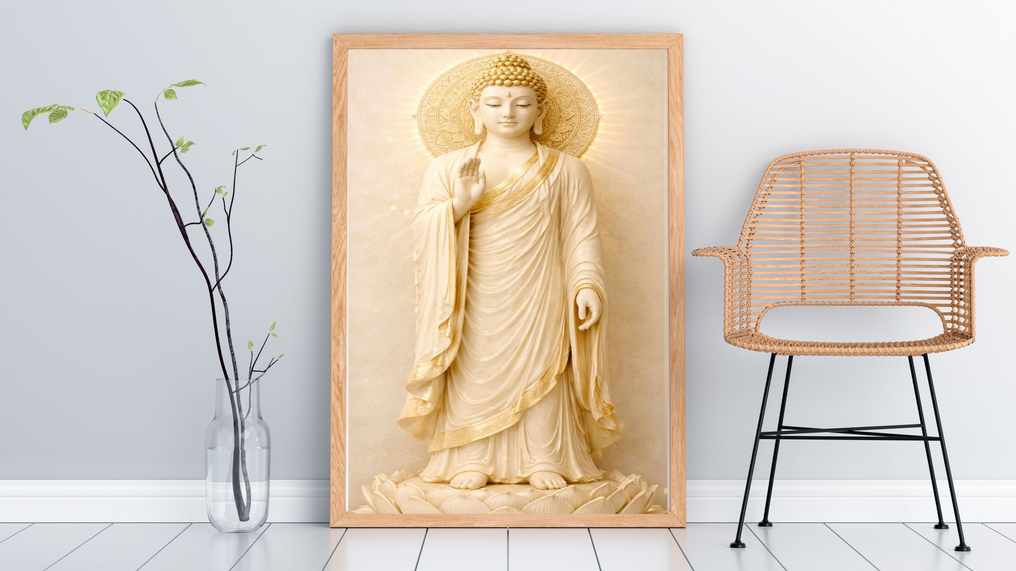 Commercial Use Lord Buddha Wall Art Printable | Zen Meditation Decor | Buddhist Wall Hanging | Spiritual Home Decor | Mindfulness Artwork | Instant Download|sp89c