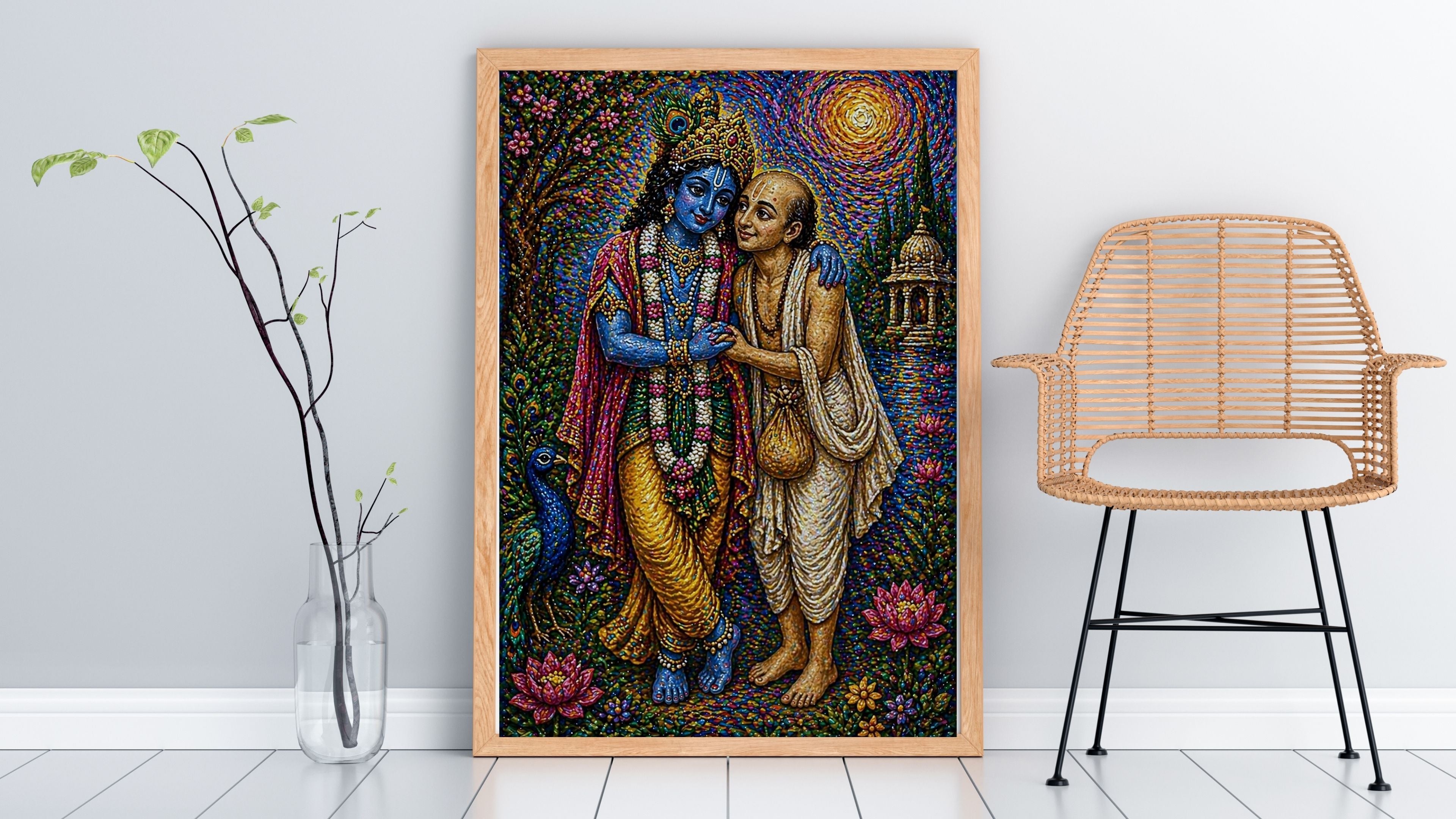 Commercial Use Lord Krishna Wall Art Bundle | Hindu Printable Decor | Commercial Use License Included | Spiritual Home Decor | Pooja Room Prints | Digital Download|sp53c