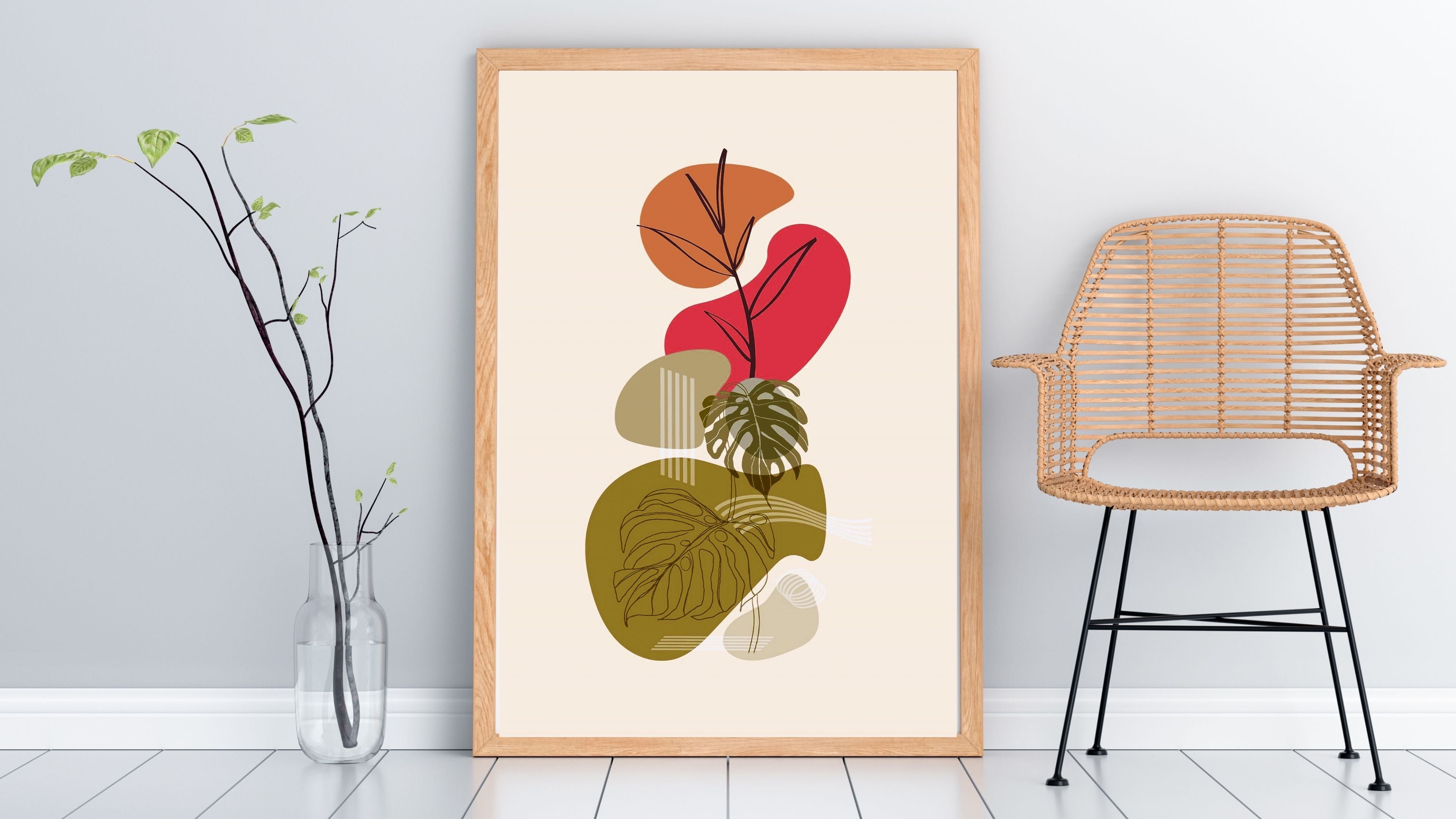 Commercial use Modern Wall Art Printable, Minimalist Wall Decor, Abstract modern Art Print, Neutral Aesthetic Wall Hanging, Living Room Bedroom Decor, Gallery Wall Art, Instant Download|m45c