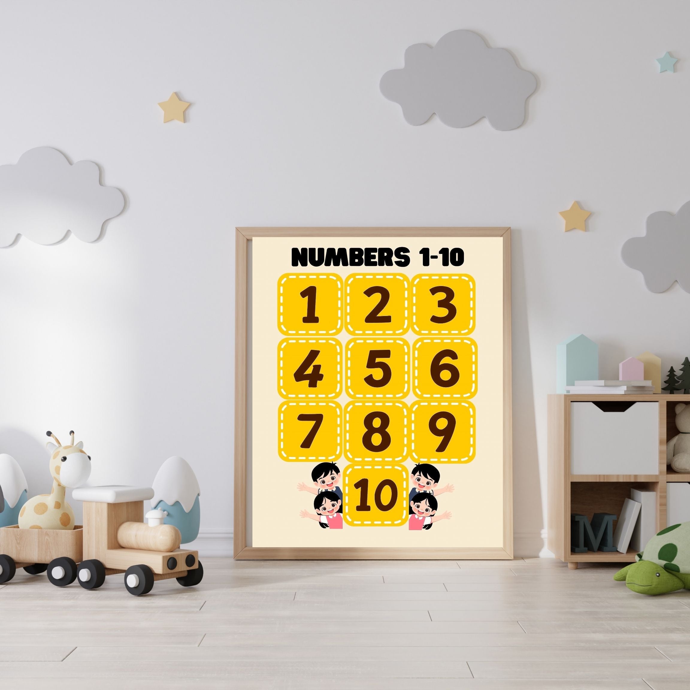 Commercial Use Number Wall Art bundle for Kids, Counting Poster Printable, Educational Nursery Decor, Preschool Math Learning Print, Commercial Use, Digital Download|ke2c