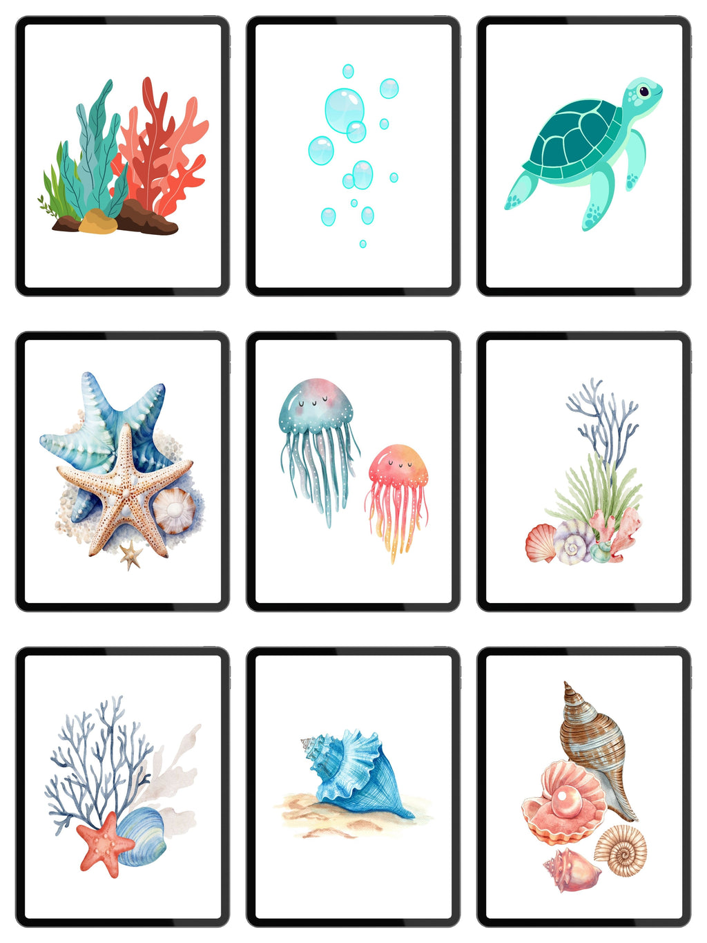Mermaid Clipart Bundle 60 files PNG, 20 Cute Mermaid Cliparts, Under The Sea Clipart, Kids Fantasy Ocean Art, Transparent PNG|ca1