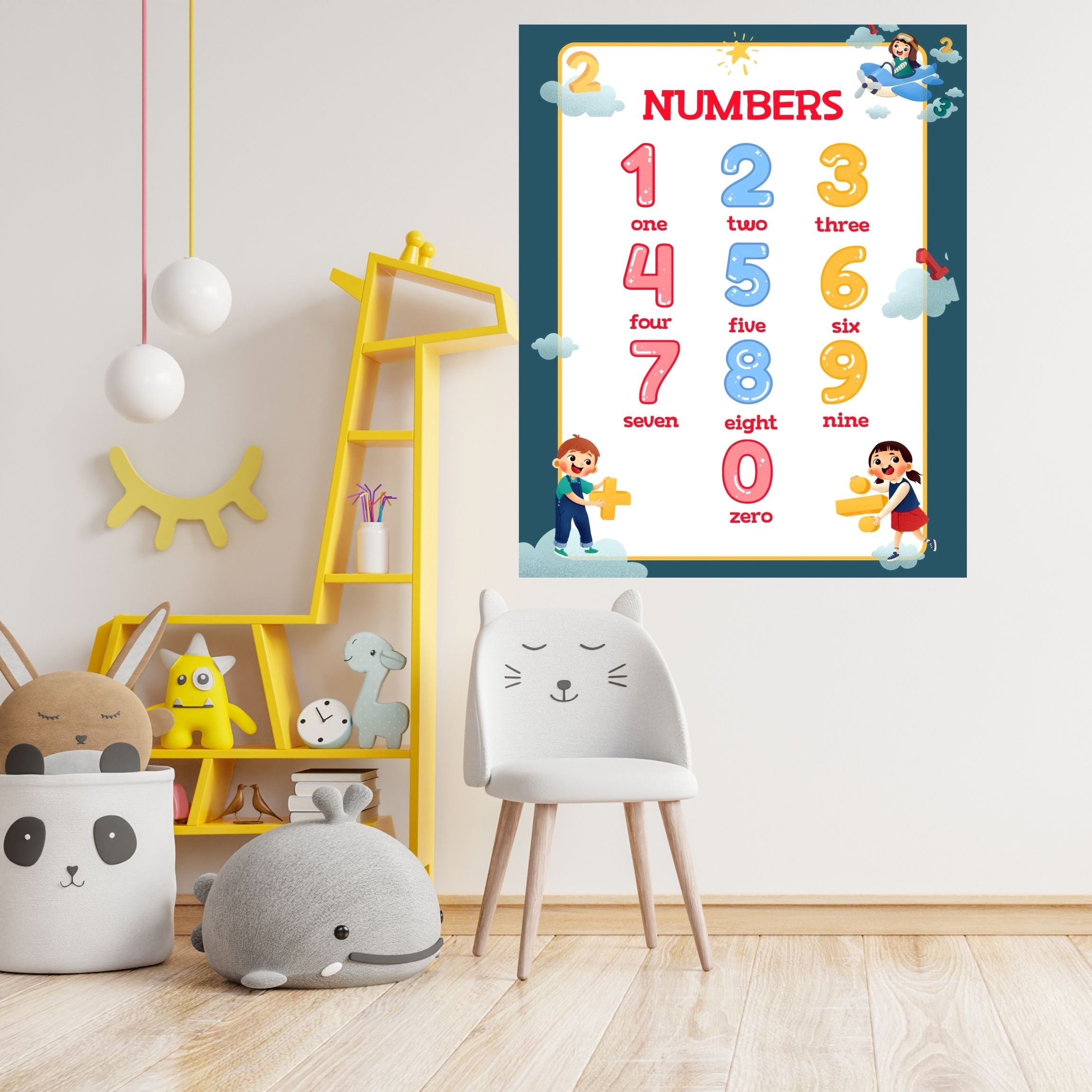 Number Wall Art for Kids 11+ sizes, Counting Poster Printable, Educational Nursery Decor, Preschool Learning Print, Math Wall Art, Digital Download|ke2-15