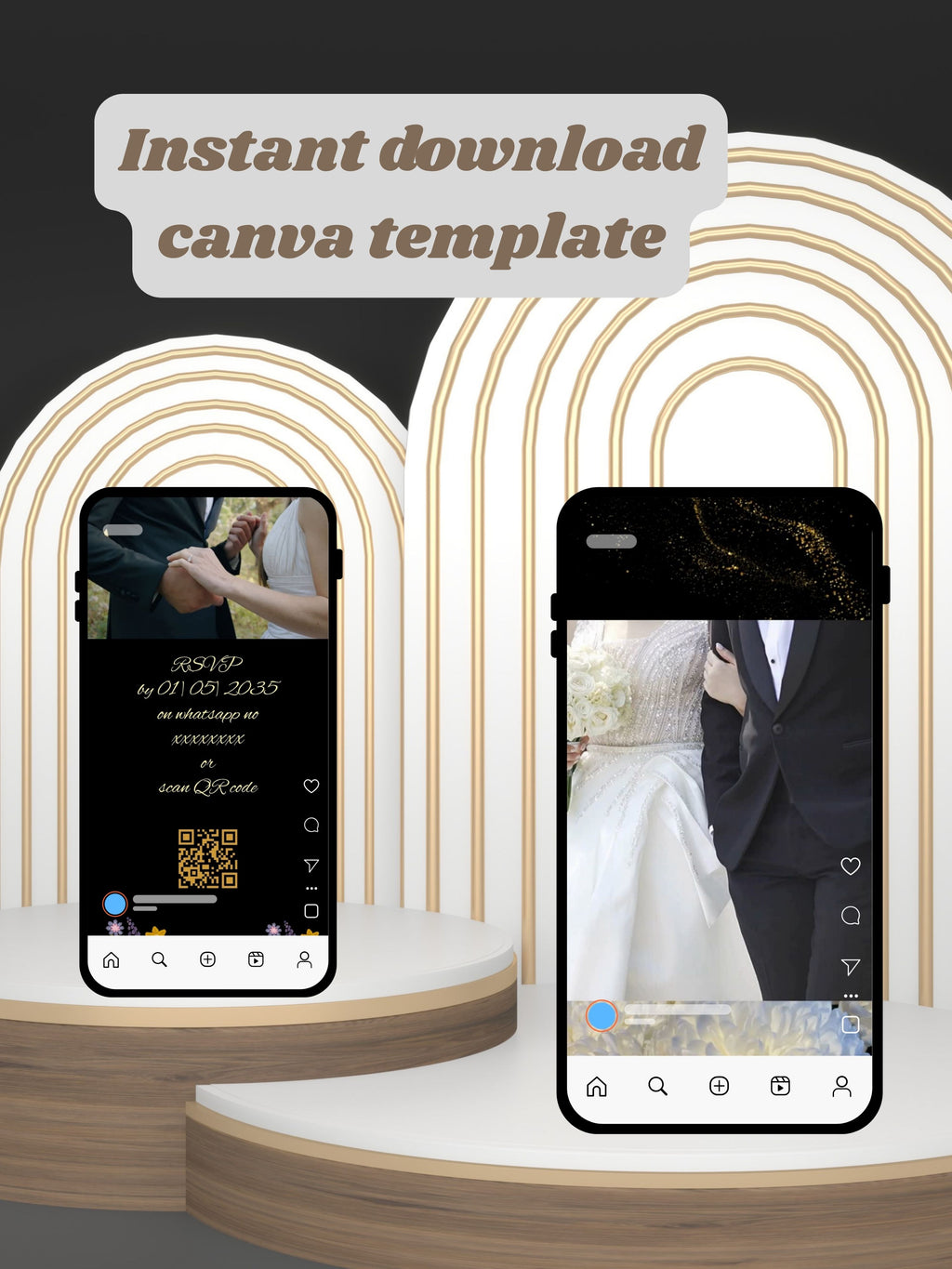WI0003-CHURCH WEDDING Invitation Video Template | Editable Christian Wedding Invite |Digital Wedding Invitation |Wedding Video