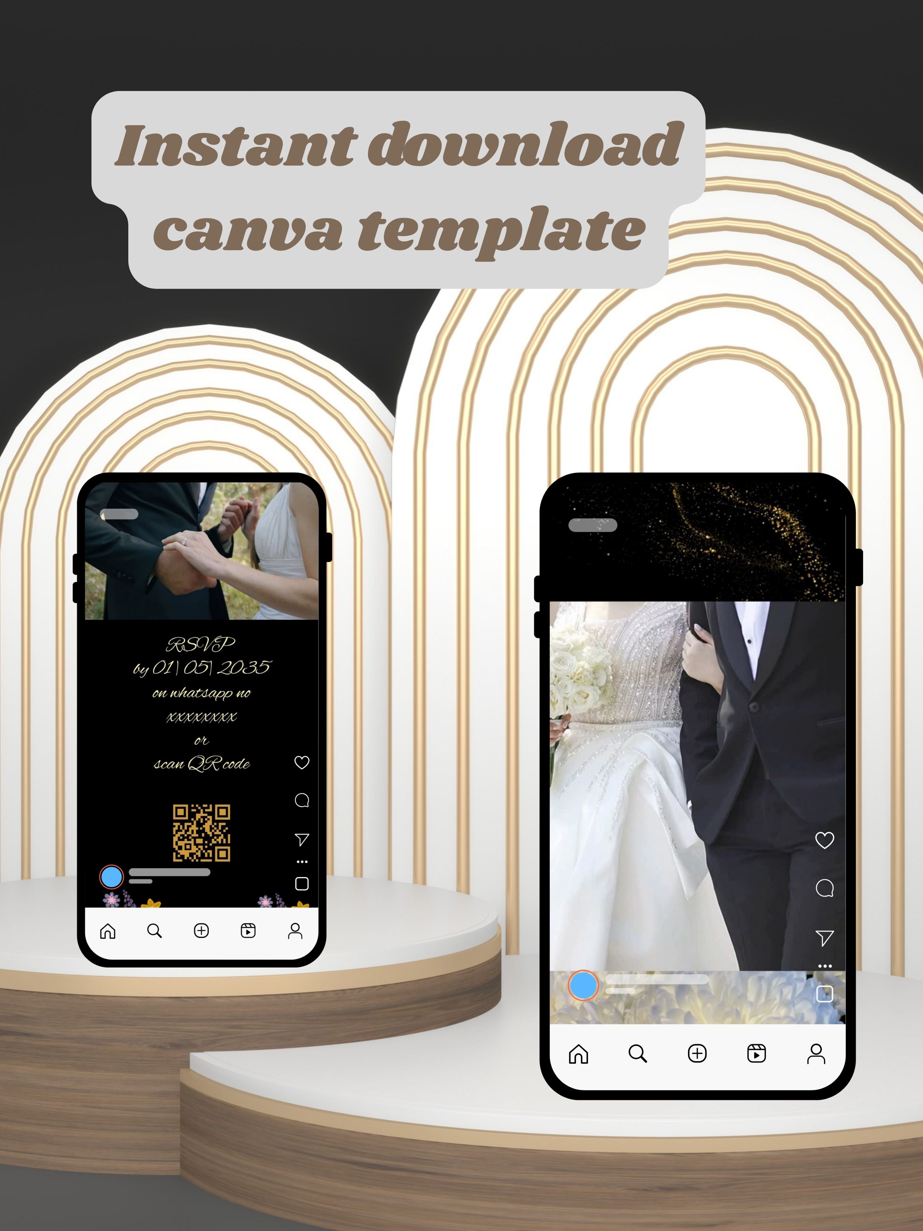 WI0003-CHURCH WEDDING Invitation Video Template | Editable Christian Wedding Invite |Digital Wedding Invitation |Wedding Video