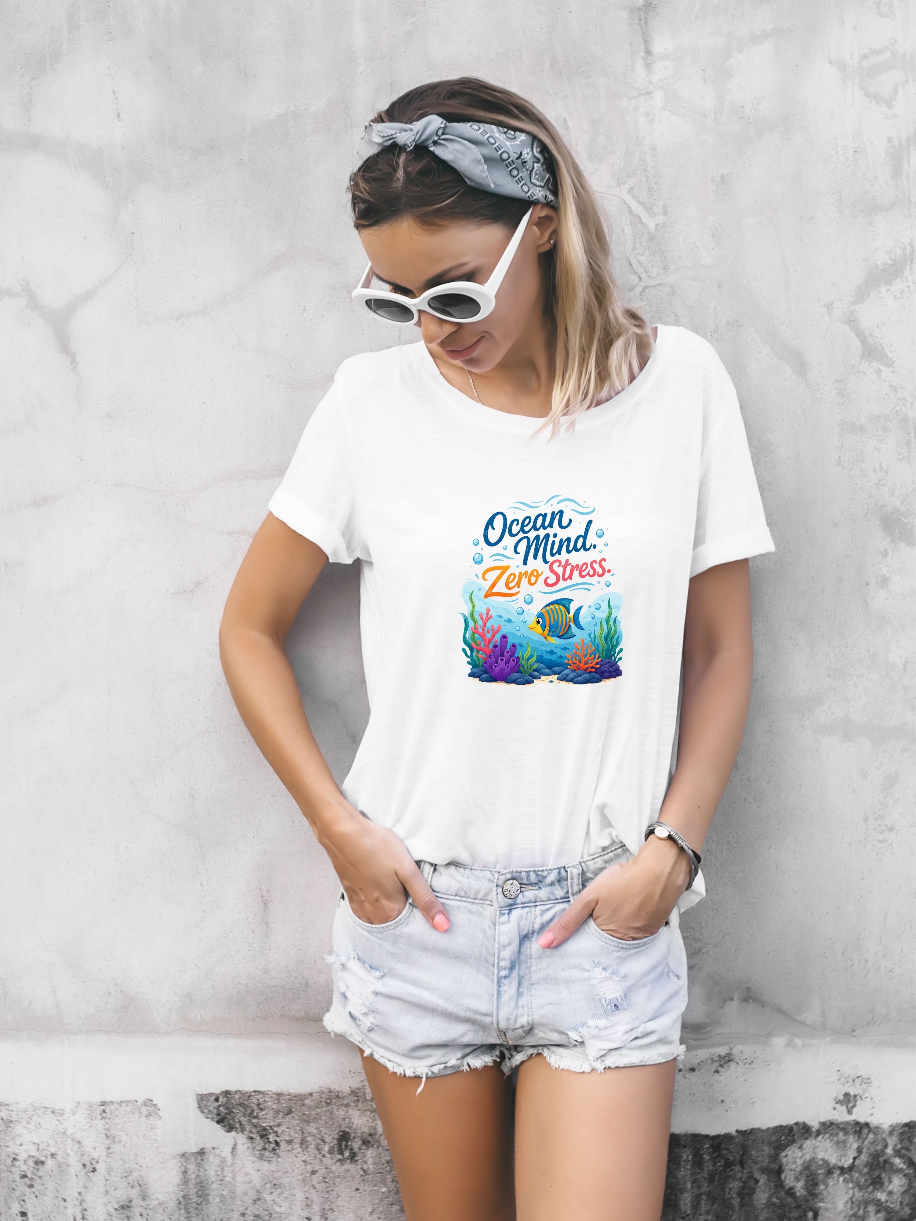 Under The Sea PNG, Ocean T-Shirt Design, Sea Life Graphic, Beach Lover Gift, Marine Life PNG, Coastal Aesthetic, Print On Demand Design, Digital Download|gr30-11