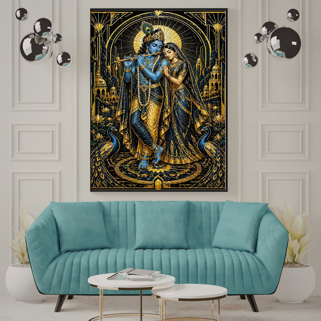 Lord Krishna Wall Art Printable, Krishna Digital Download, Hindu Wall Decor, Spiritual Home Decor, Pooja Room Art, Krishna Poster, Temple Artwork|sp62