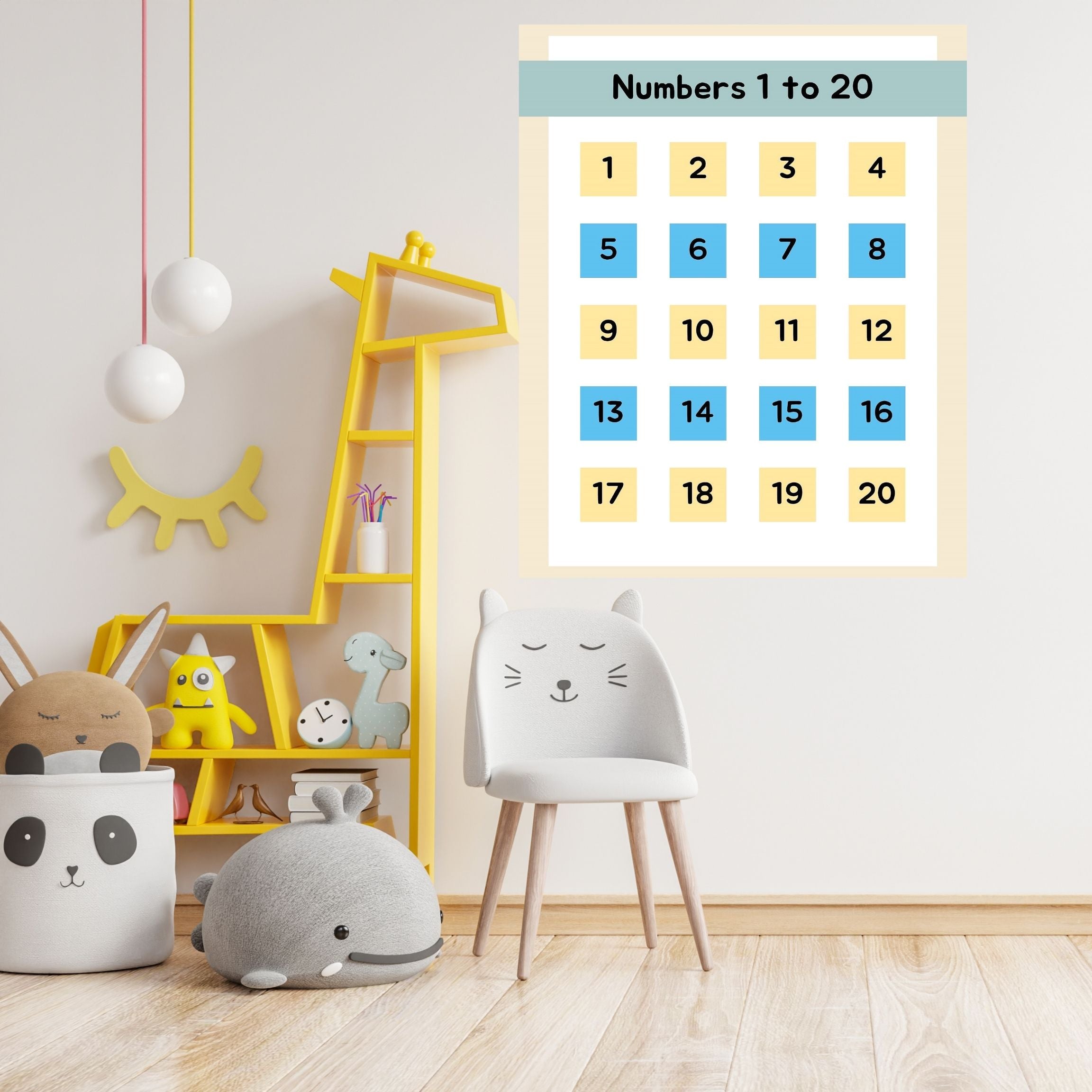 Number Wall Art for Kids 11+ sizes, Counting Poster Printable, Educational Nursery Decor, Preschool Learning Print, Math Wall Art, Digital Download|ke2-4