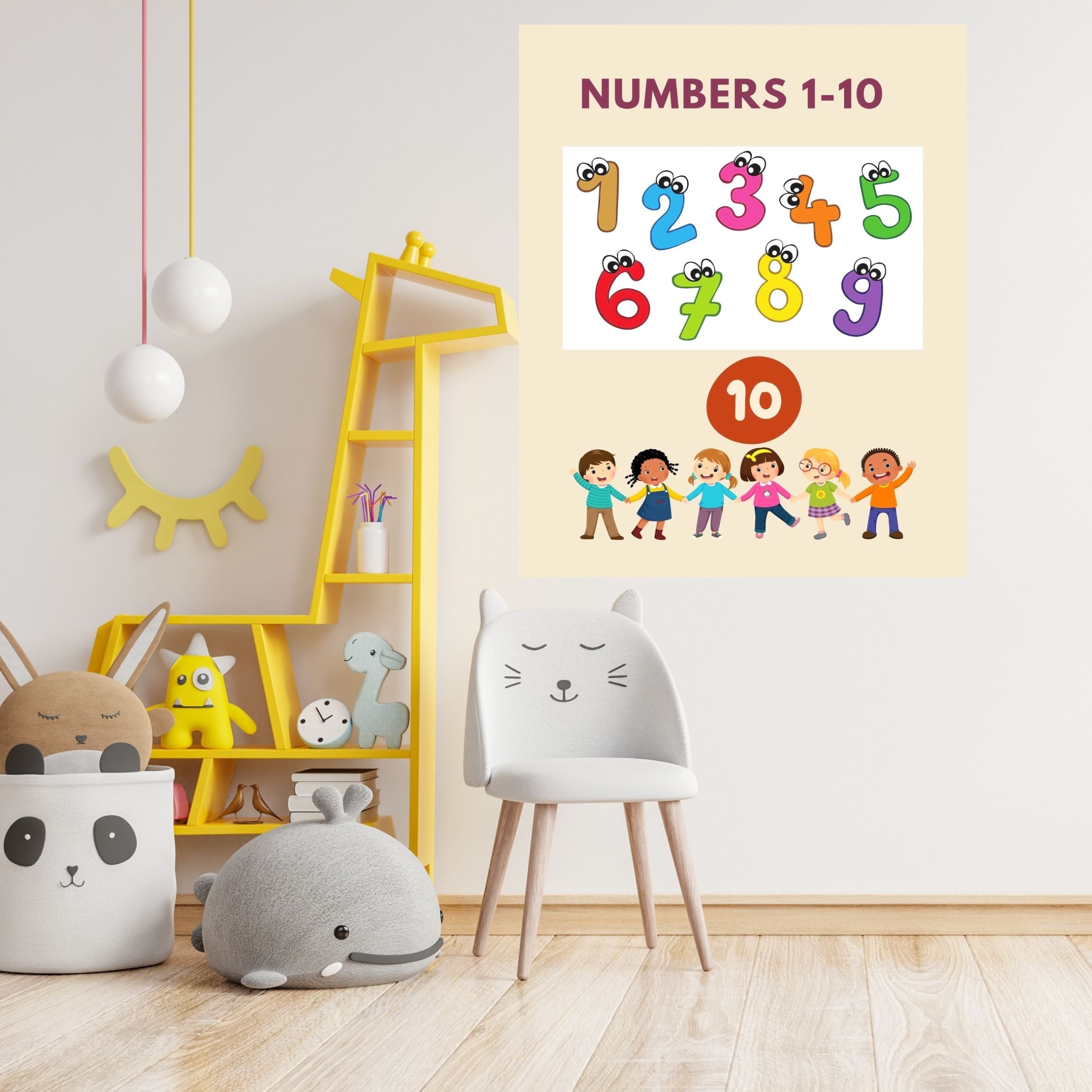 Number Wall Art for Kids 11+ sizes, Counting Poster Printable, Educational Nursery Decor, Preschool Learning Print, Math Wall Art, Digital Download|ke2-12
