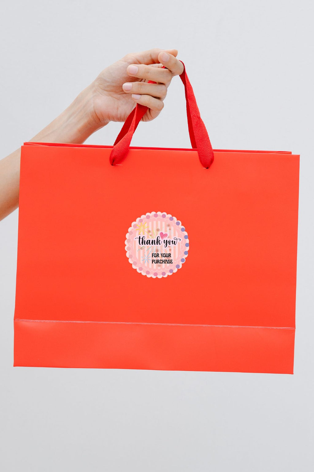 Printable Round Sticker Bundle | Thank You Stickers for Small Business | PNG + PDF Files | 1”, 1.5”, 2”, 2.5”, 3” Labels |Thank You Sticker Bundle|st4