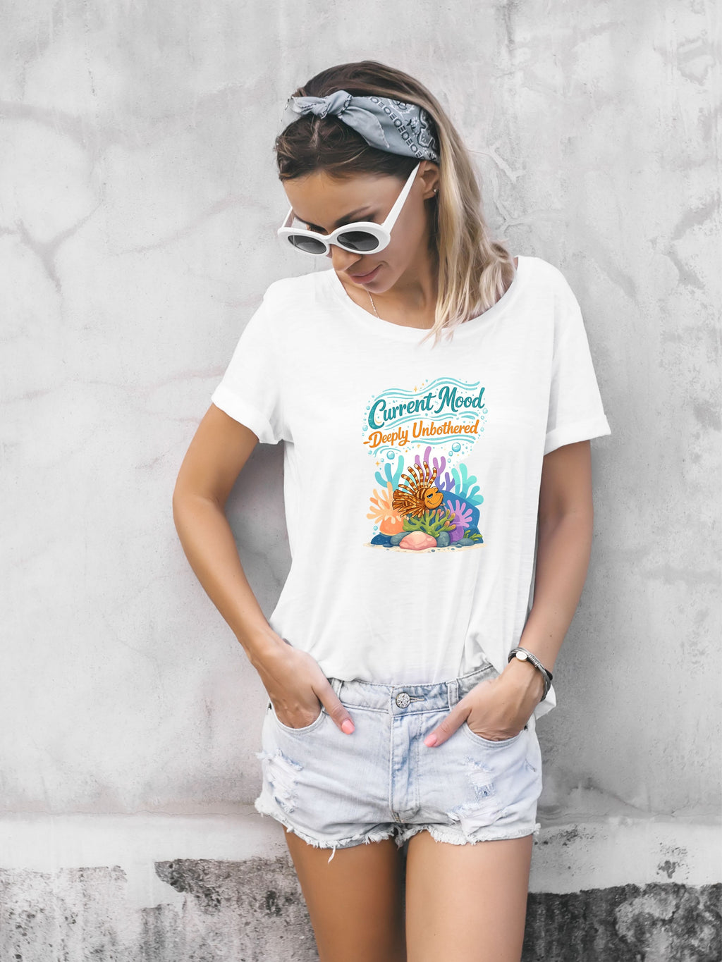 Under The Sea PNG, Ocean T-Shirt Design, Sea Life Graphic, Beach Lover Gift, Marine Life PNG, Coastal Aesthetic, Print On Demand Design, Digital Download|gr30-13