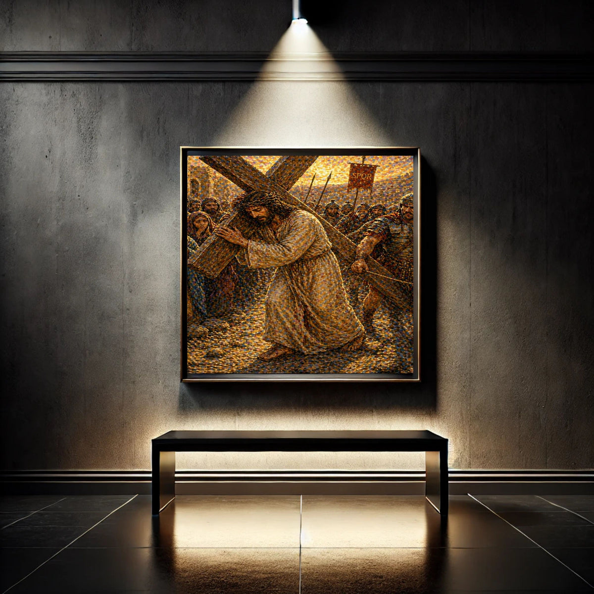 Jesus Carrying the Cross Printable Commercial Use | Via Dolorosa Wall Art Resell License | POD Good Friday Lent Etsy Seller Passion Bundle