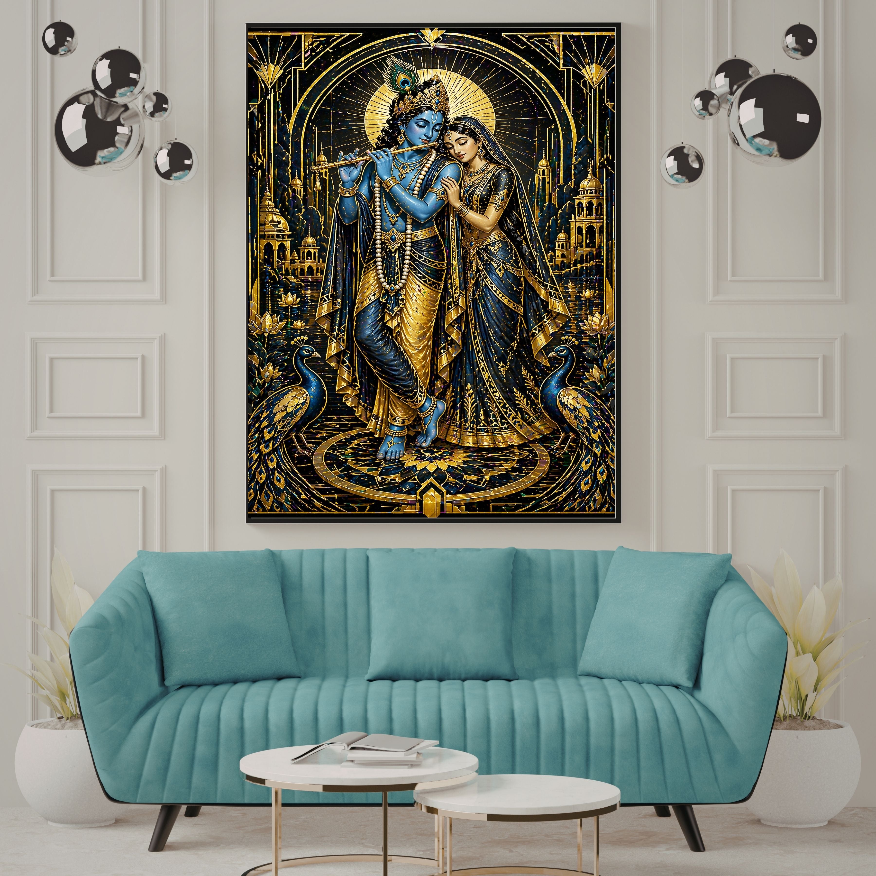 Commercial Use Lord Krishna Wall Art Bundle | Hindu Printable Decor | Commercial Use License Included | Spiritual Home Decor | Pooja Room Prints | Digital Download|sp62c