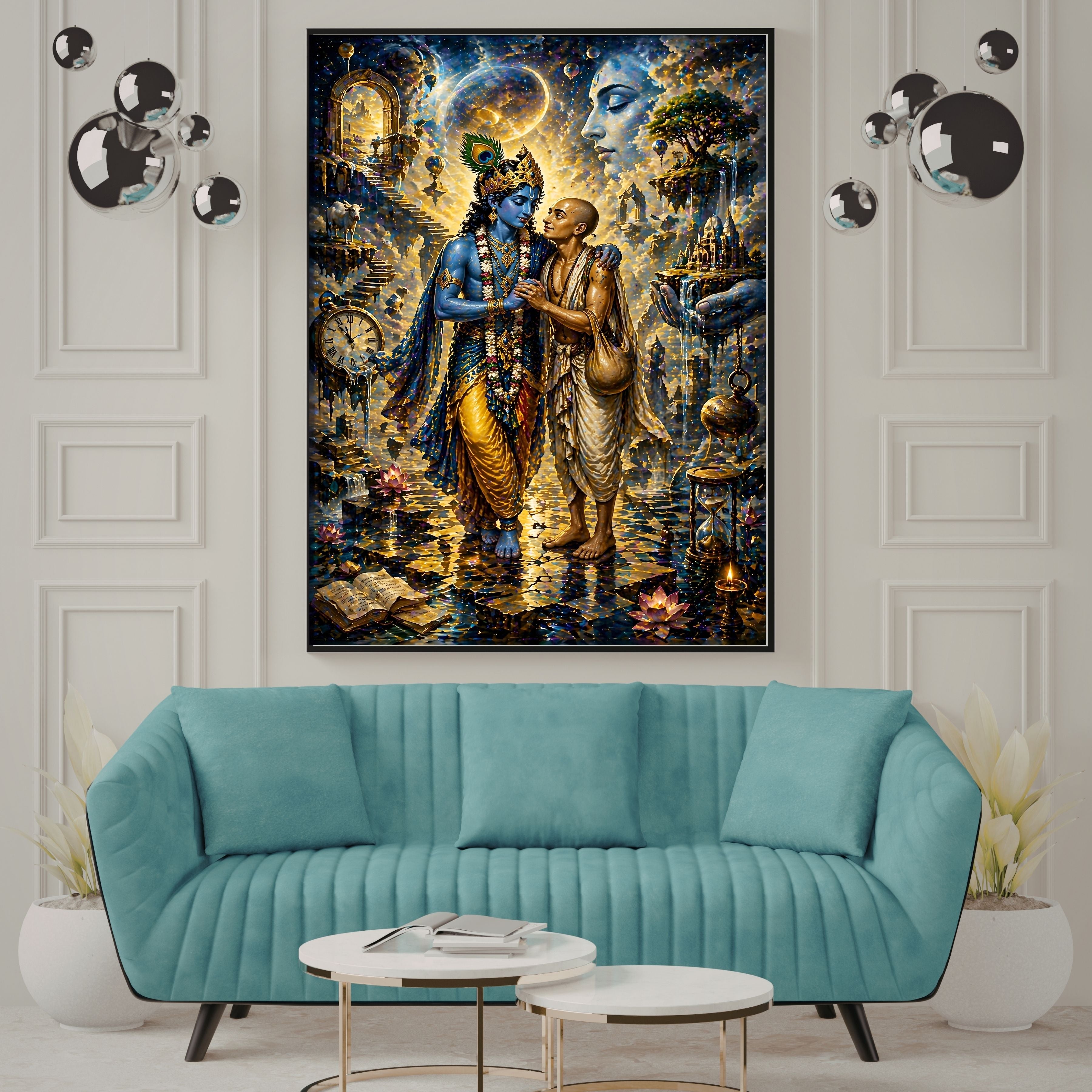 Commercial Use Lord Krishna Wall Art Bundle | Hindu Printable Decor | Commercial Use License Included | Spiritual Home Decor | Pooja Room Prints | Digital Download|sp67c