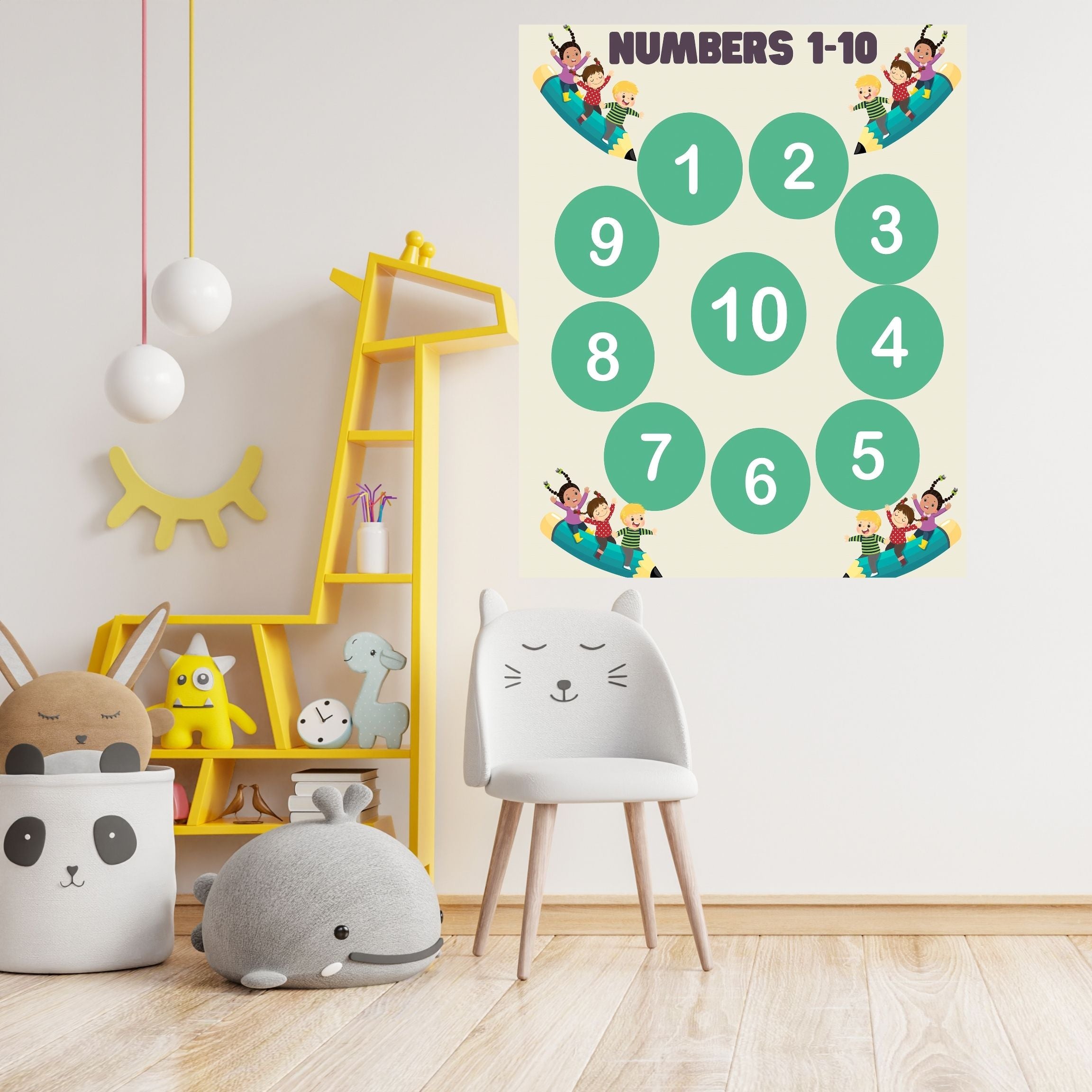 Number Wall Art for Kids 11+ sizes, Counting Poster Printable, Educational Nursery Decor, Preschool Learning Print, Math Wall Art, Digital Download|ke2-14