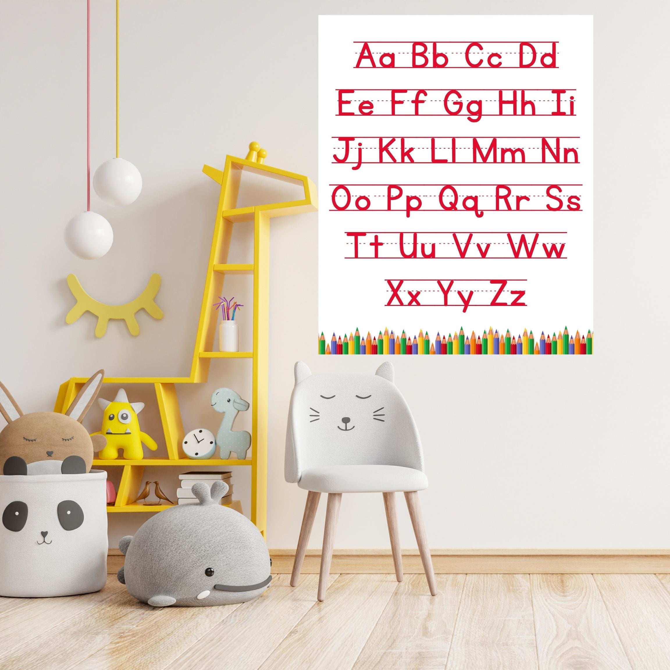Alphabet Wall Art Printable, ABC Learning Poster, Kids Educational Decor, Nursery Wall Art, Preschool Classroom Print, Homeschool Decor, Digital Download|ke1-4
